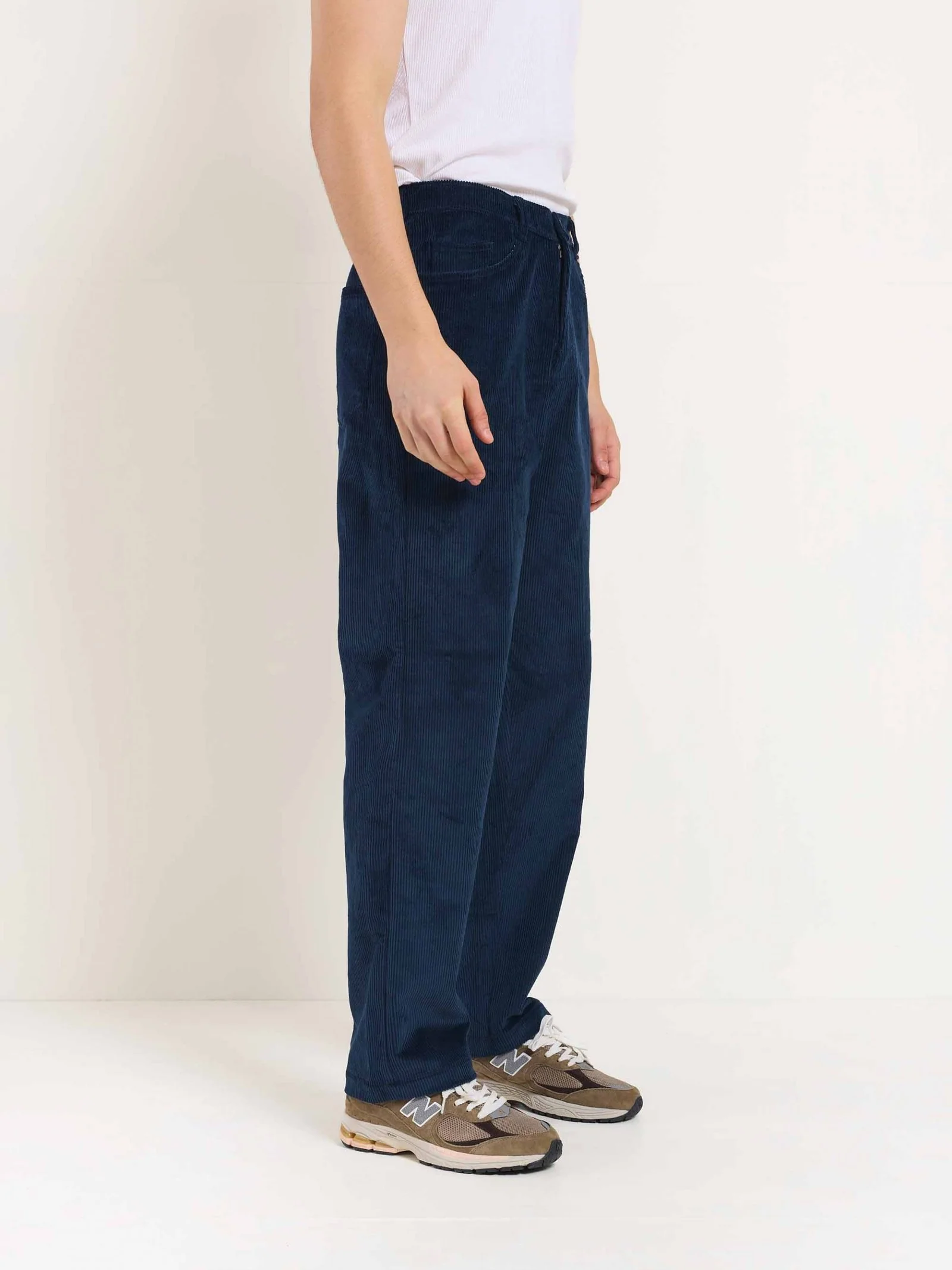 Navy Corduroy Trousers - Image 4