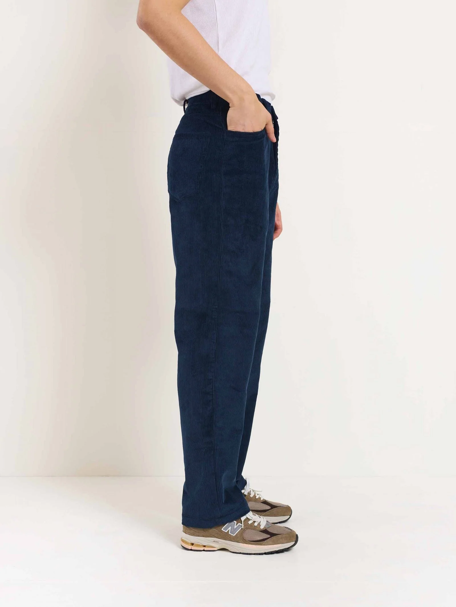 Navy Corduroy Trousers - Image 5