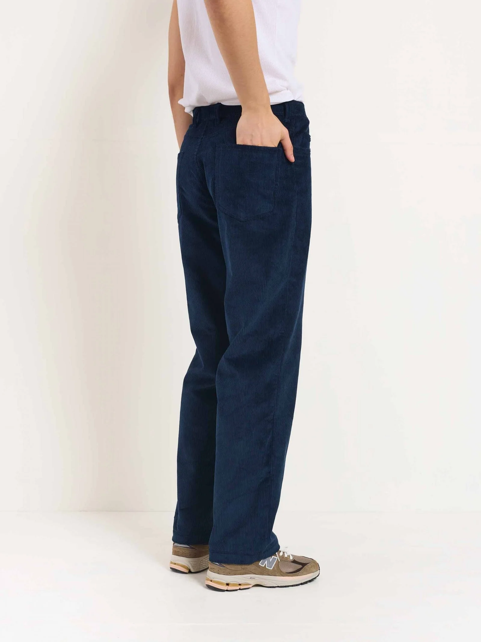 Navy Corduroy Trousers - Image 6