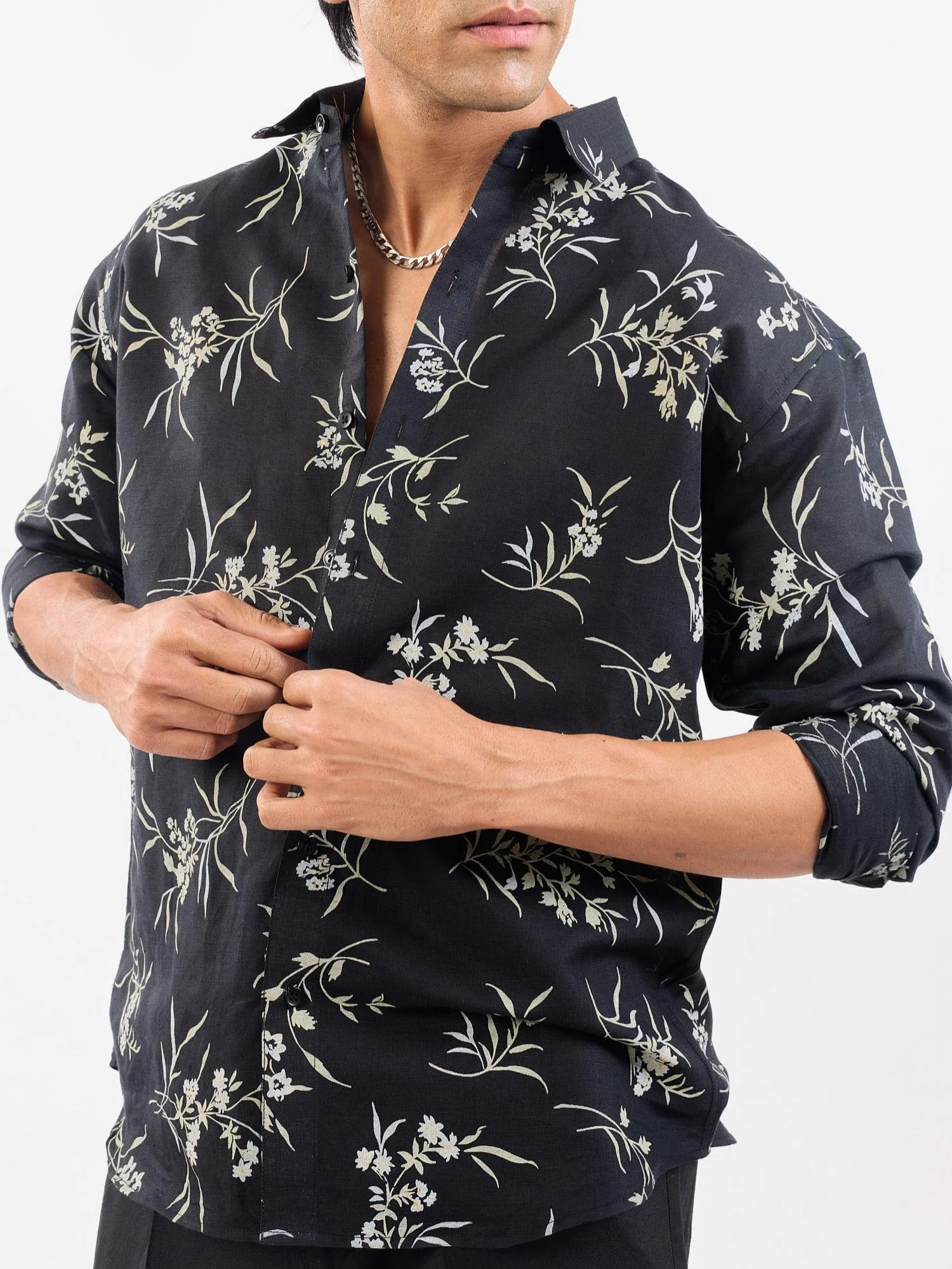 Night Jasmine - Linen Shirt - Image 5