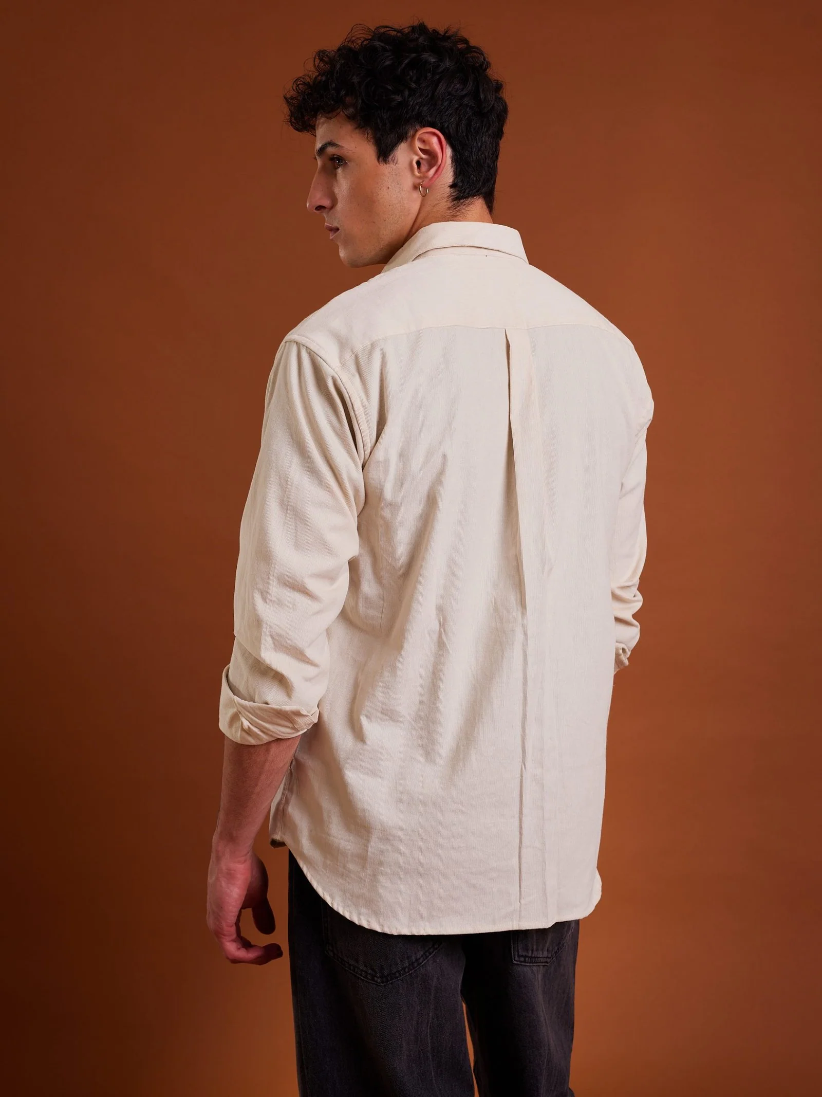 Off White Corduroy Shirt - Image 6