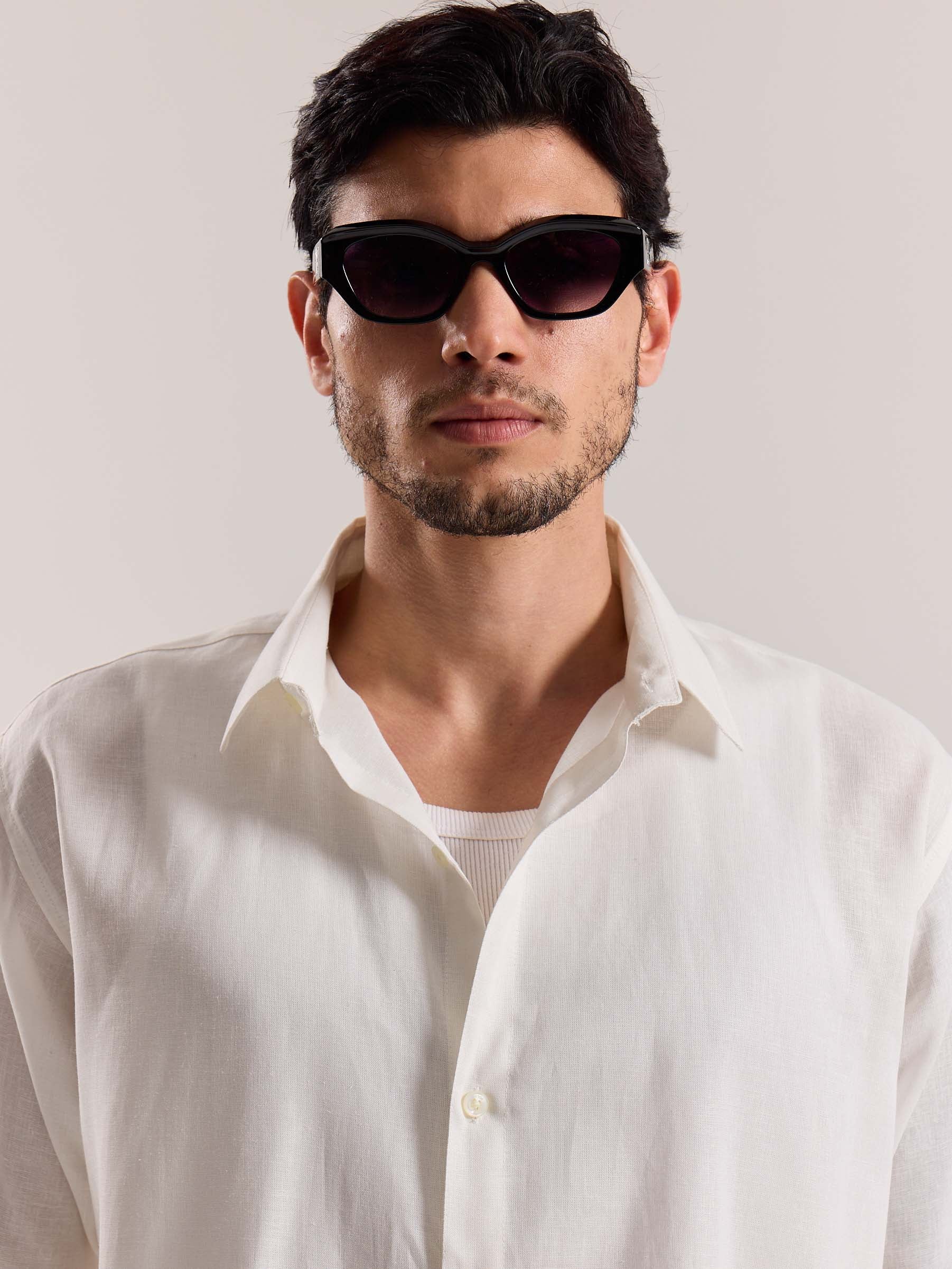 Off White Linen-blend Shirt - Image 5
