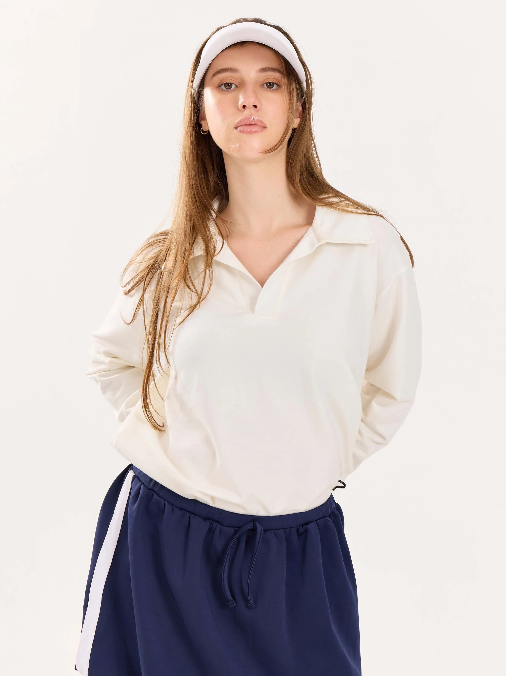 Off White Terry Polo Tee - Image 4