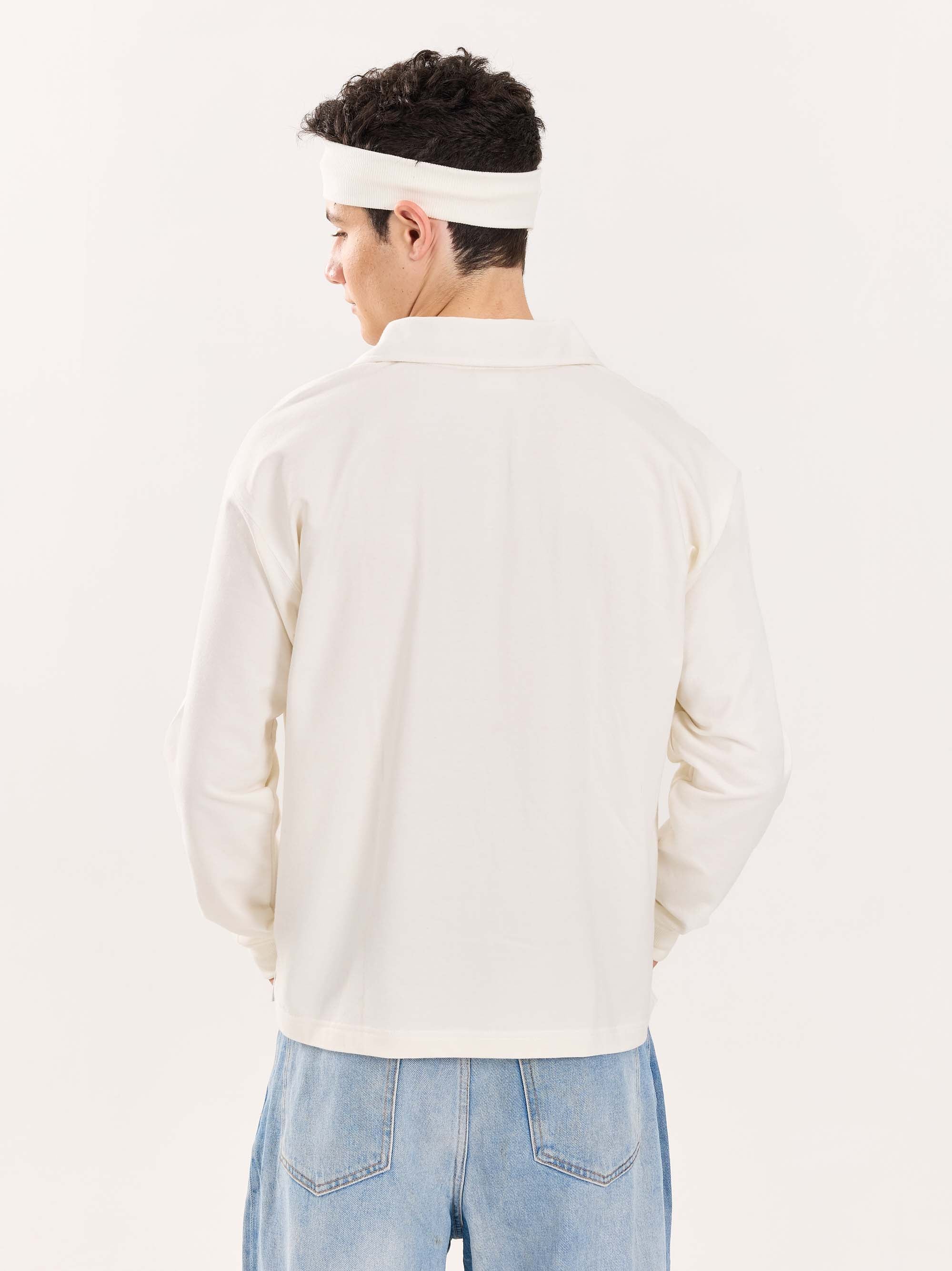 Off White Terry Polo Tee - Image 8