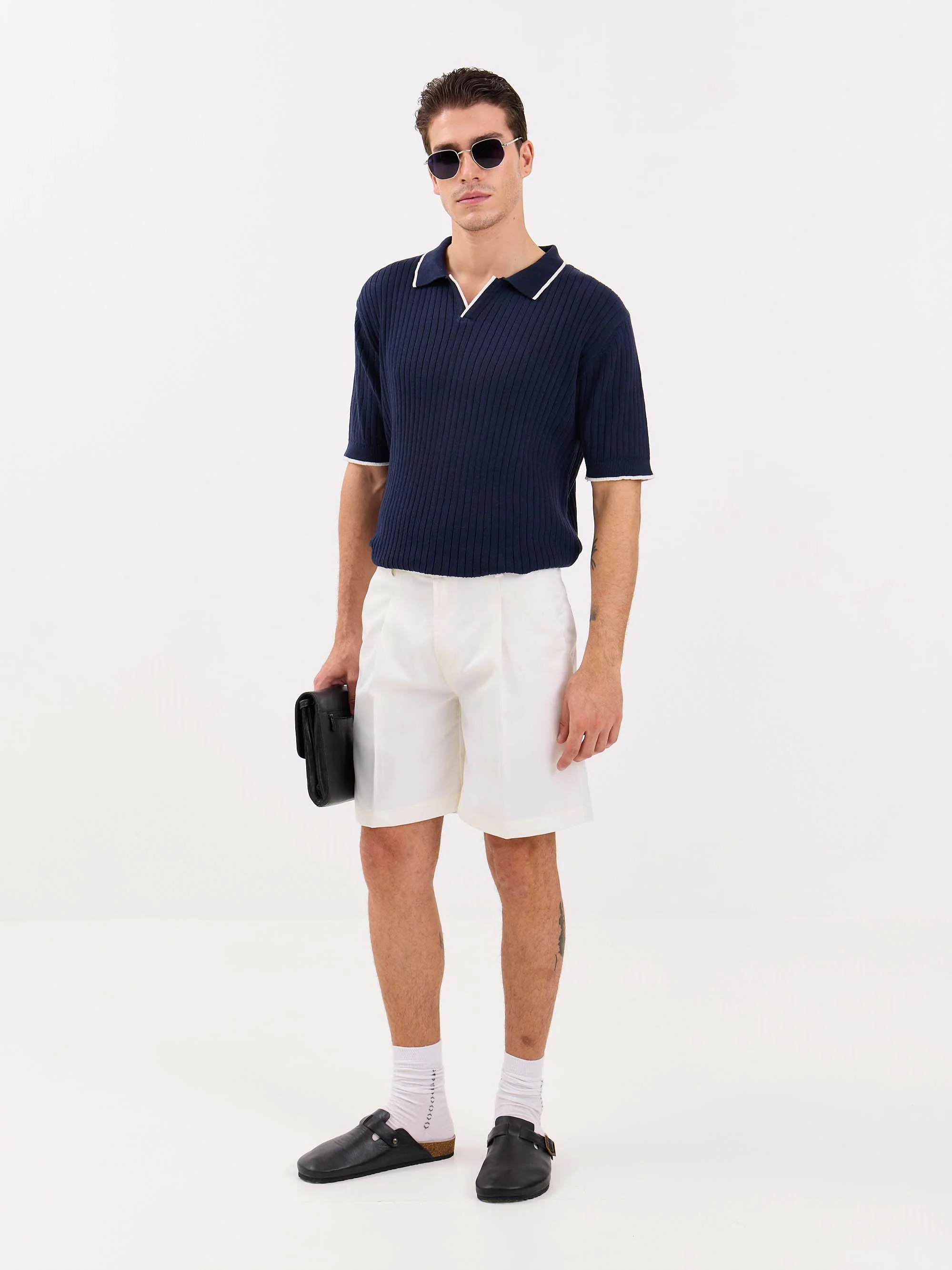 Off White Trouser Shorts - Image 4