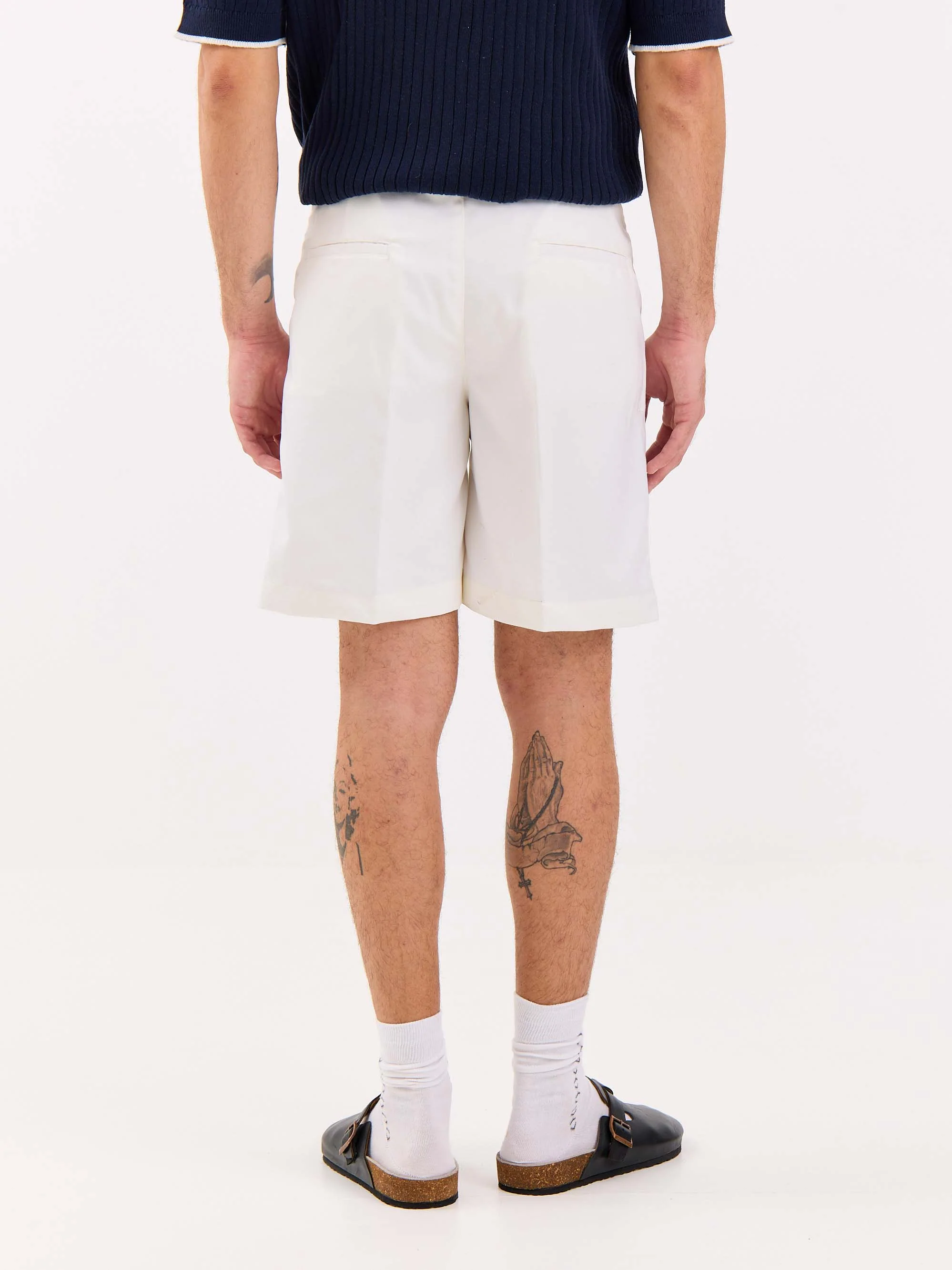 Off White Trouser Shorts - Image 7