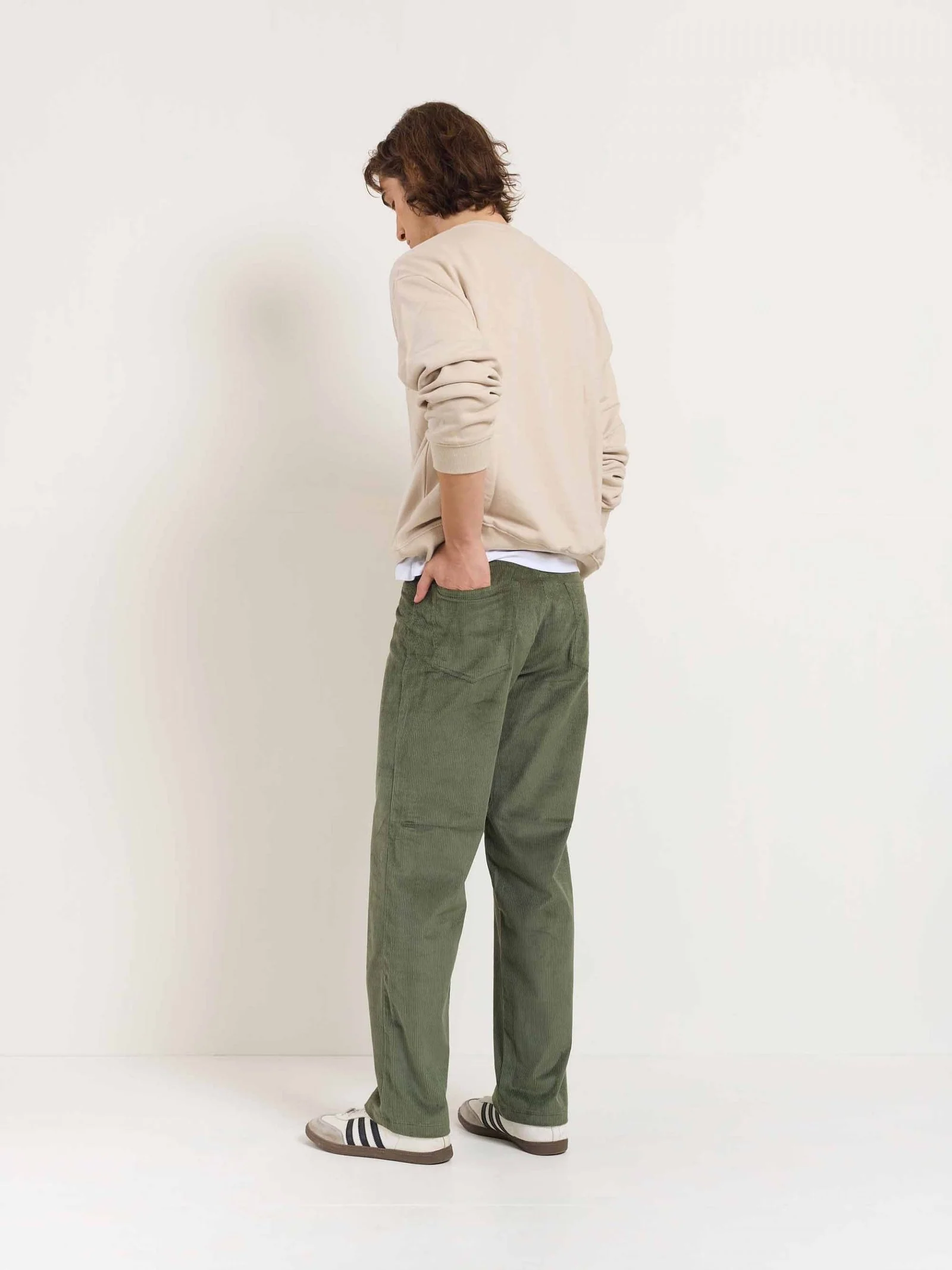 Olive Corduroy Trousers - Image 6