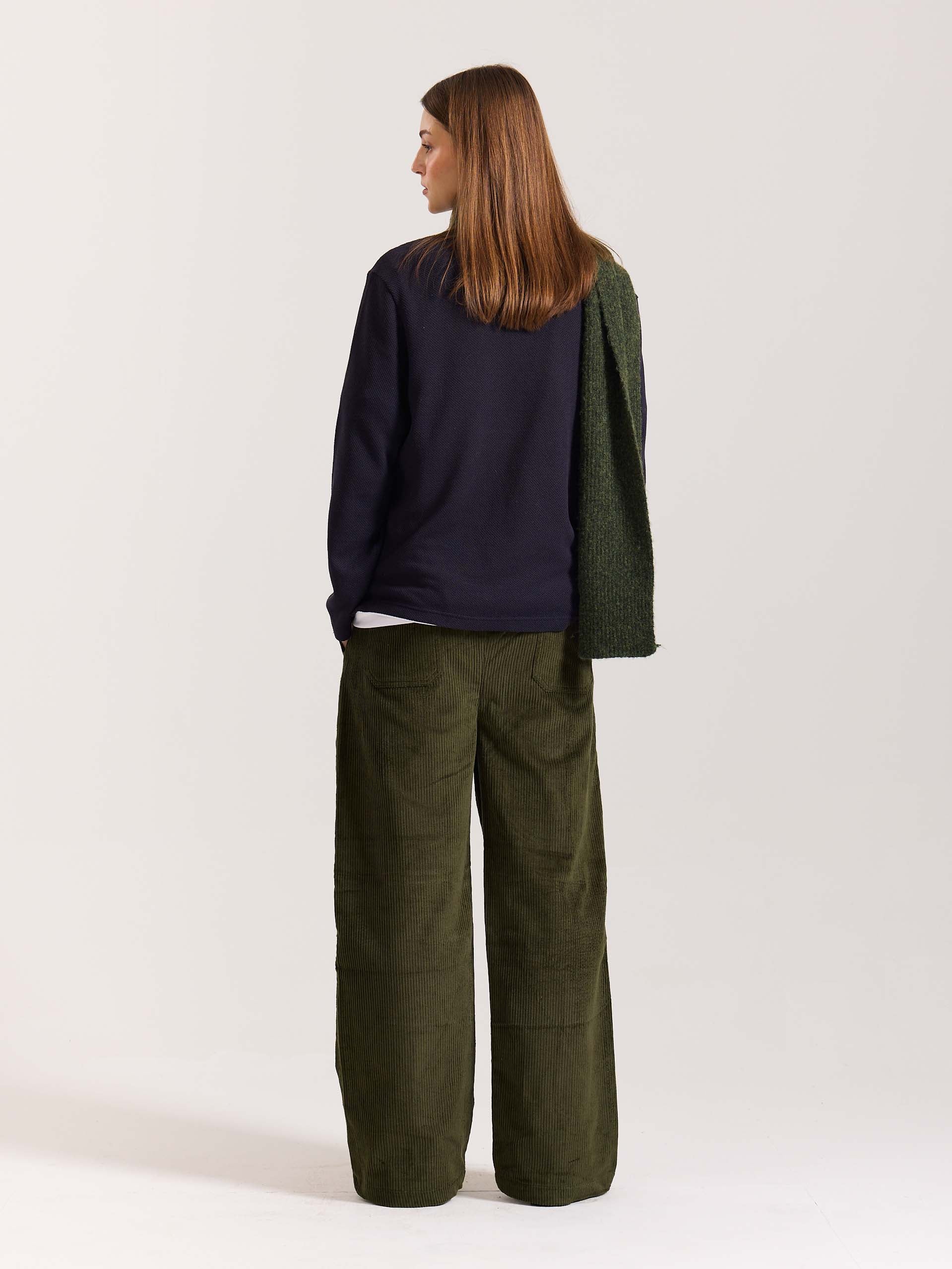 Olive Green Corduroy Pull-on Pants - Image 6