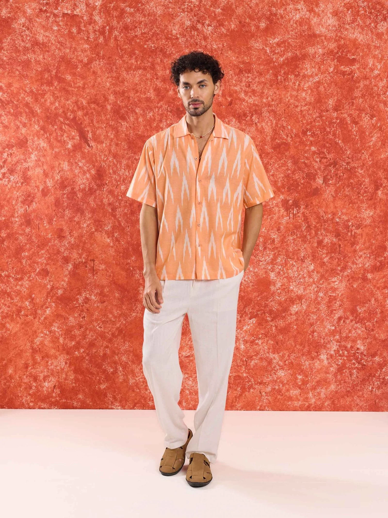 Peach Ikat Shirt - Image 2