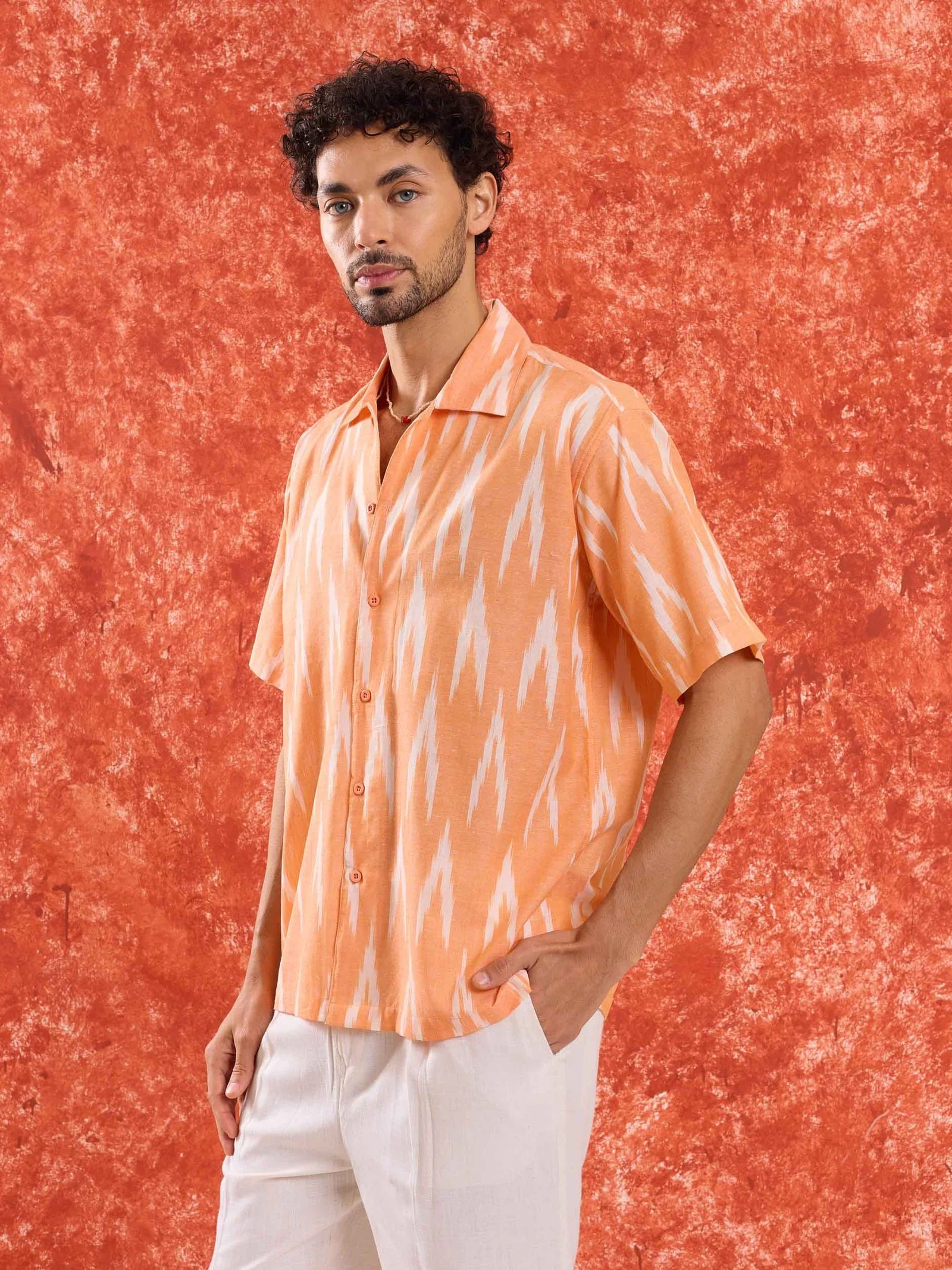 Peach Ikat Shirt - Image 5