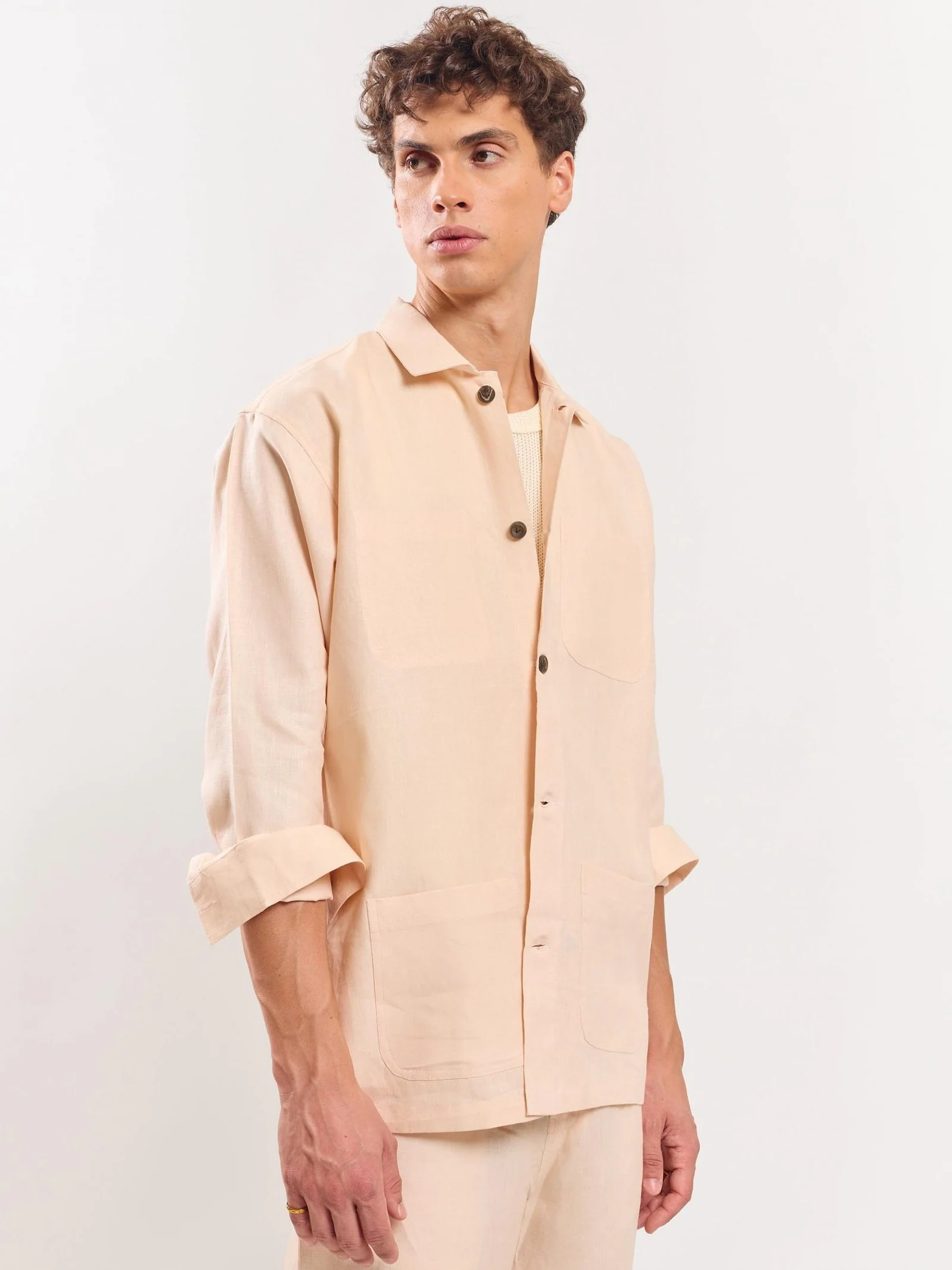 Peach Linen Shacket - Image 5