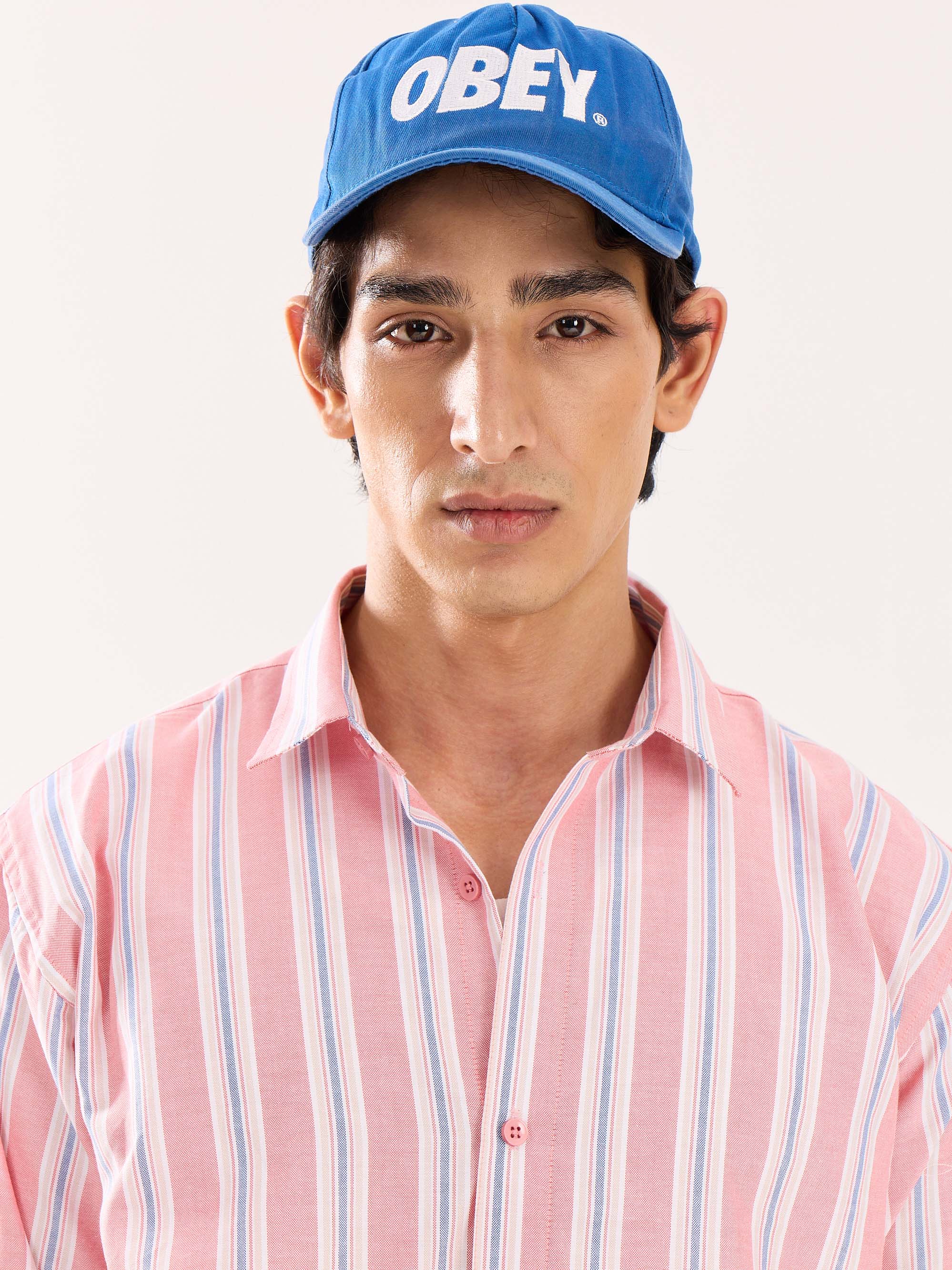 Peach Striped Oxford Shirt - Image 5
