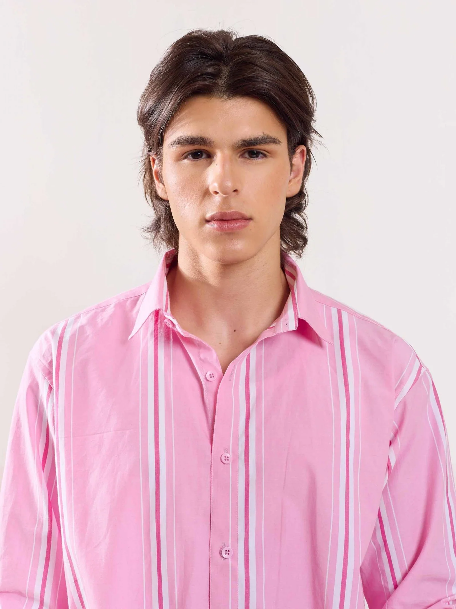 Pink Striped Poplin Shirt - Image 3