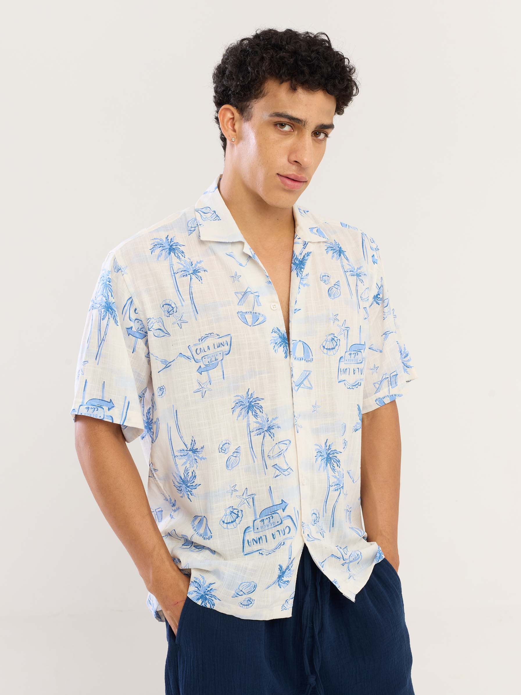 Postcard Paradise Printed Shirt - Image 3