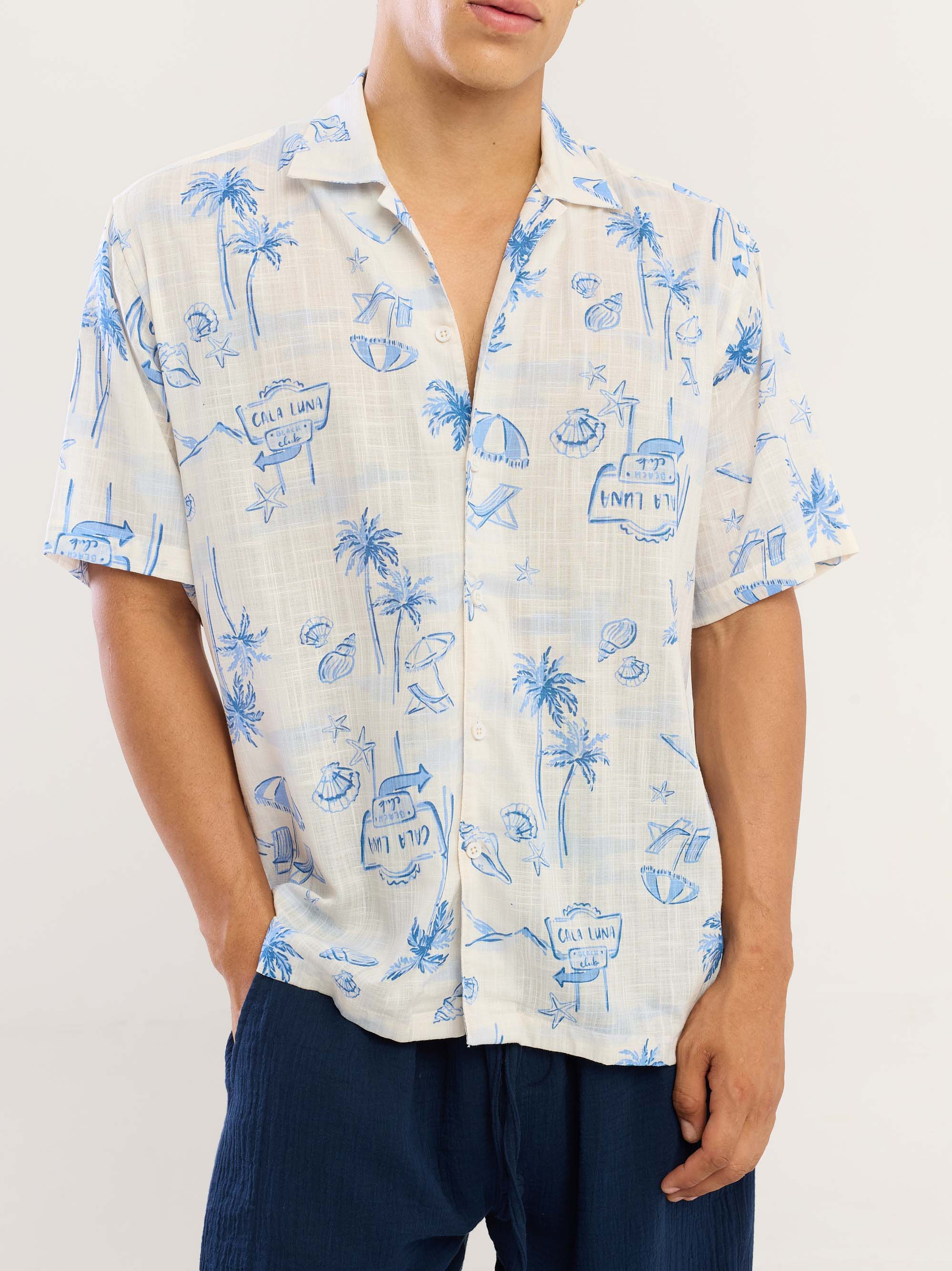 Postcard Paradise Printed Shirt - Image 4