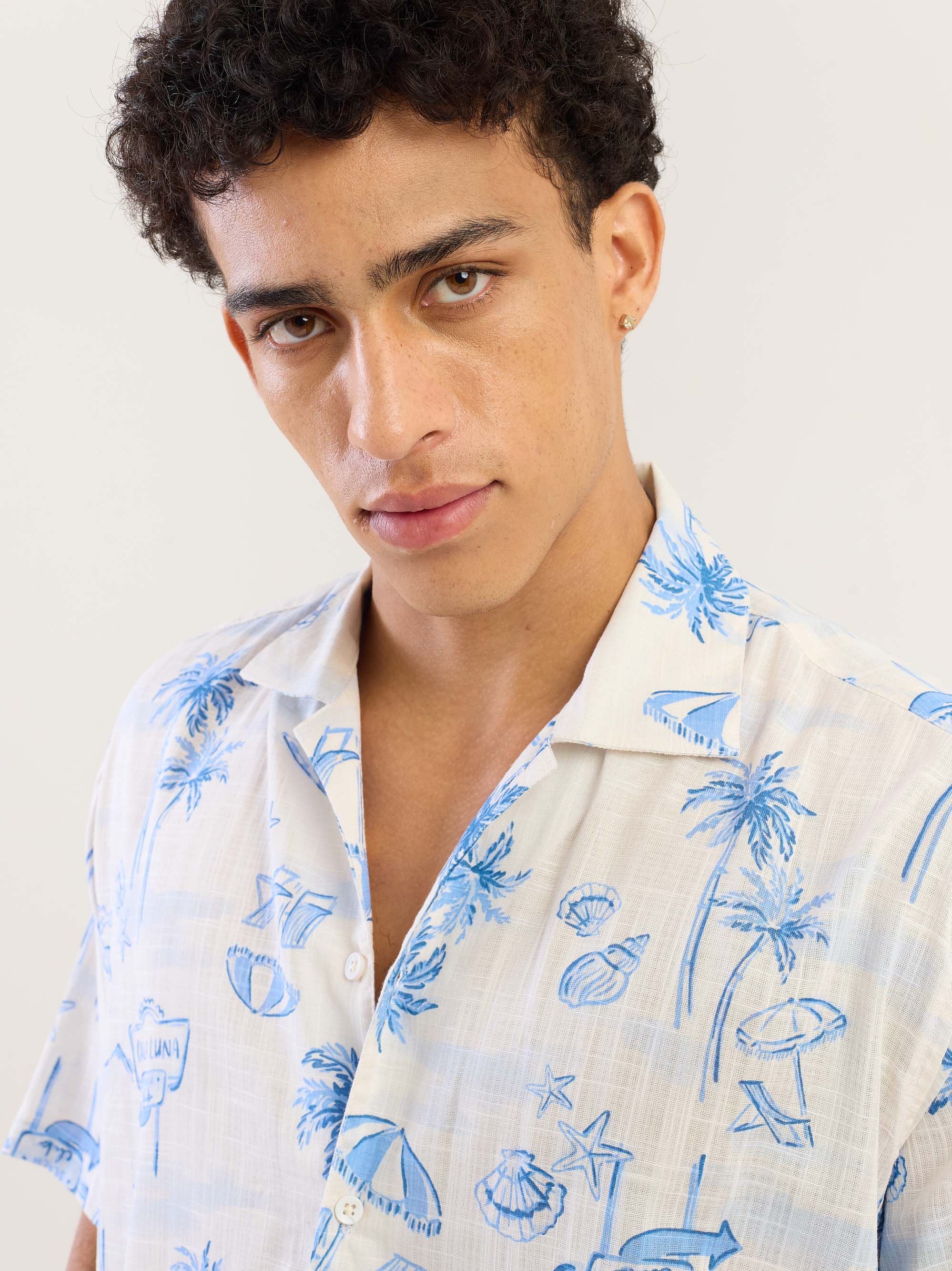 Postcard Paradise Printed Shirt - Image 5