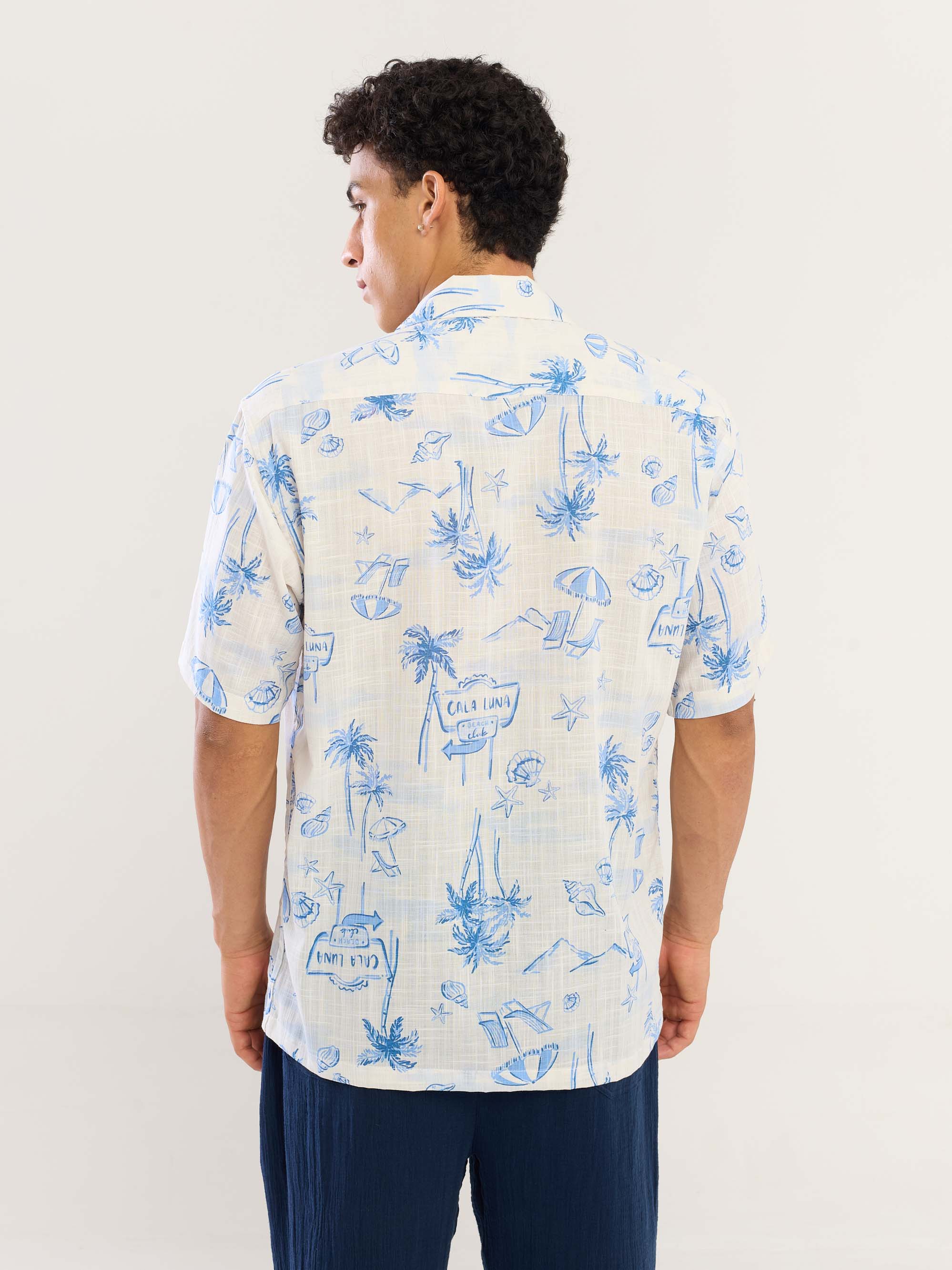 Postcard Paradise Printed Shirt - Image 6