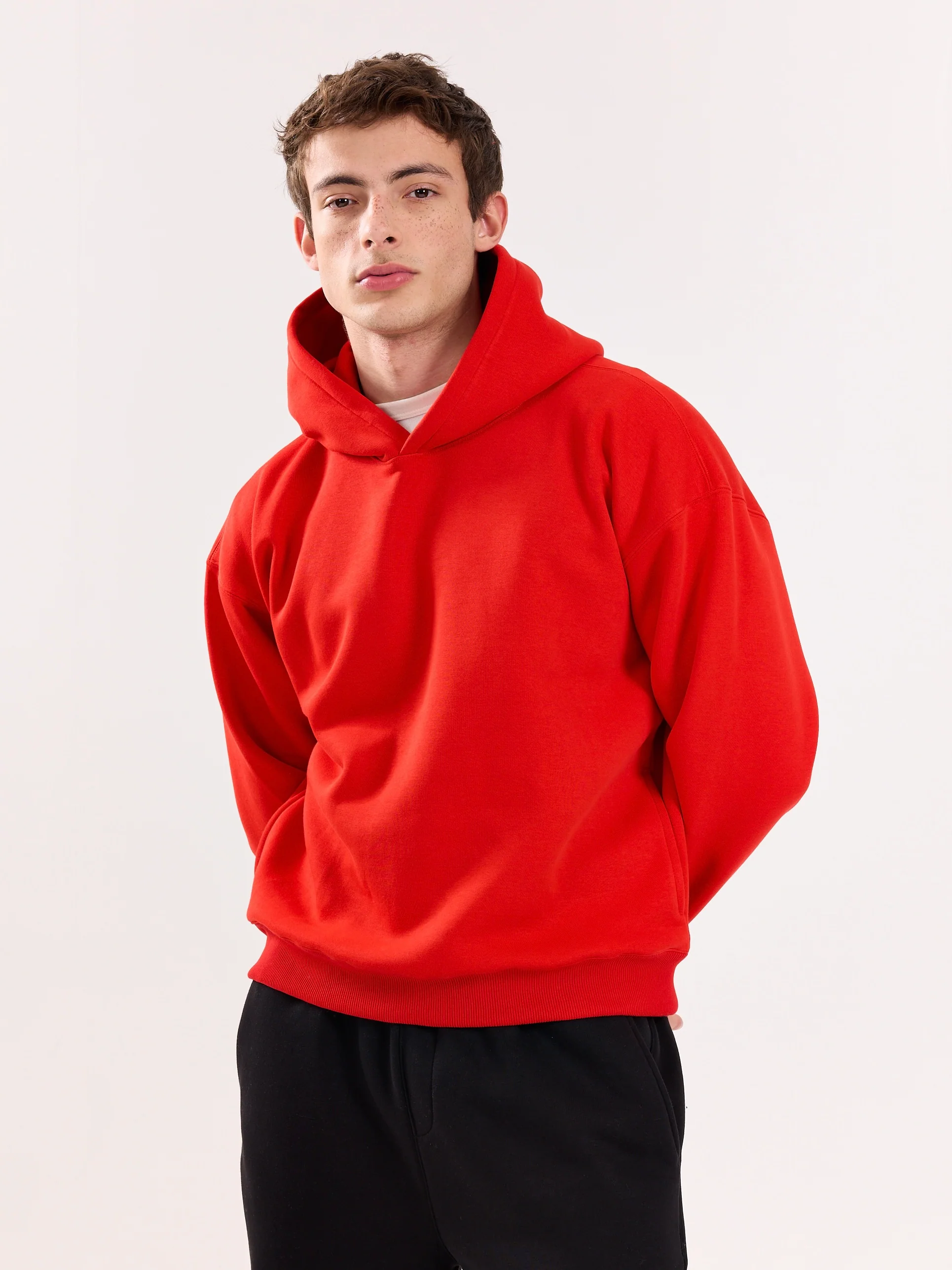 Red Cropped Fit Hoodie - Image 5