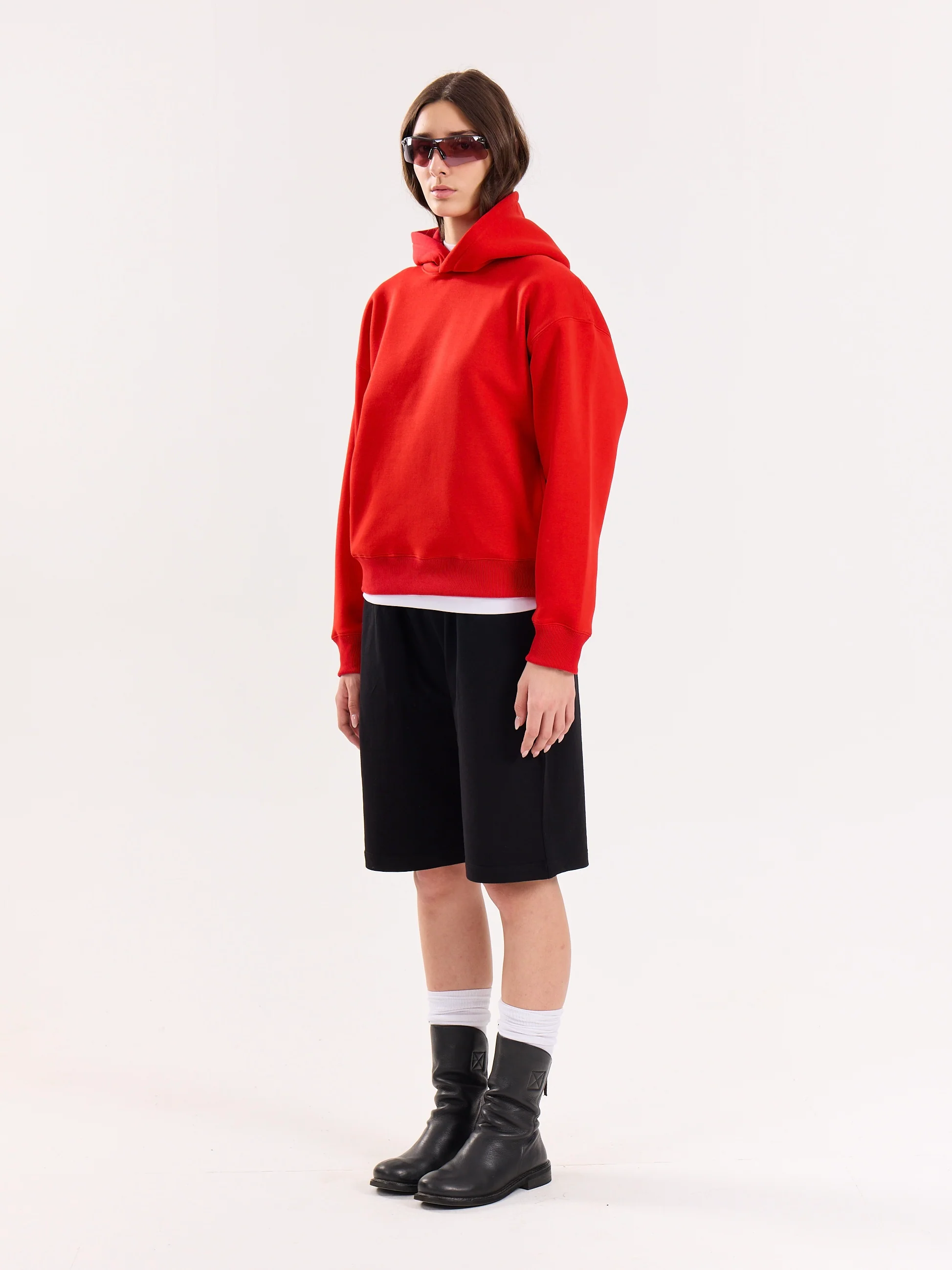 Red Cropped Fit Hoodie - Image 6