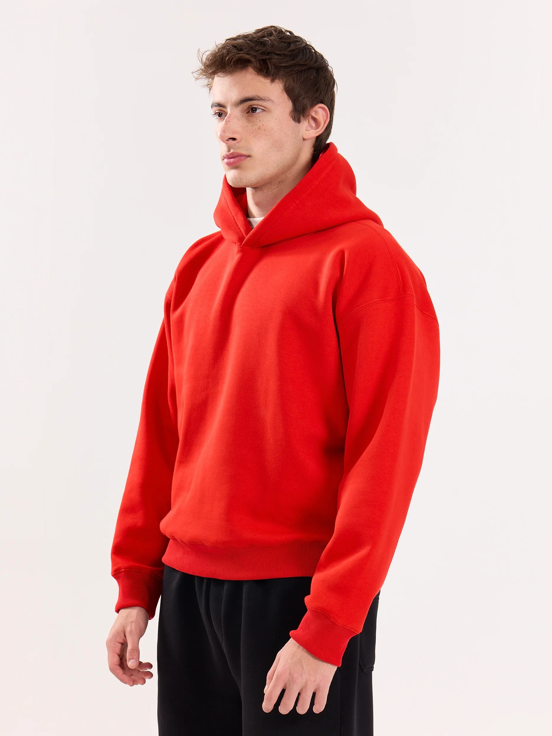 Red Cropped Fit Hoodie - Image 7