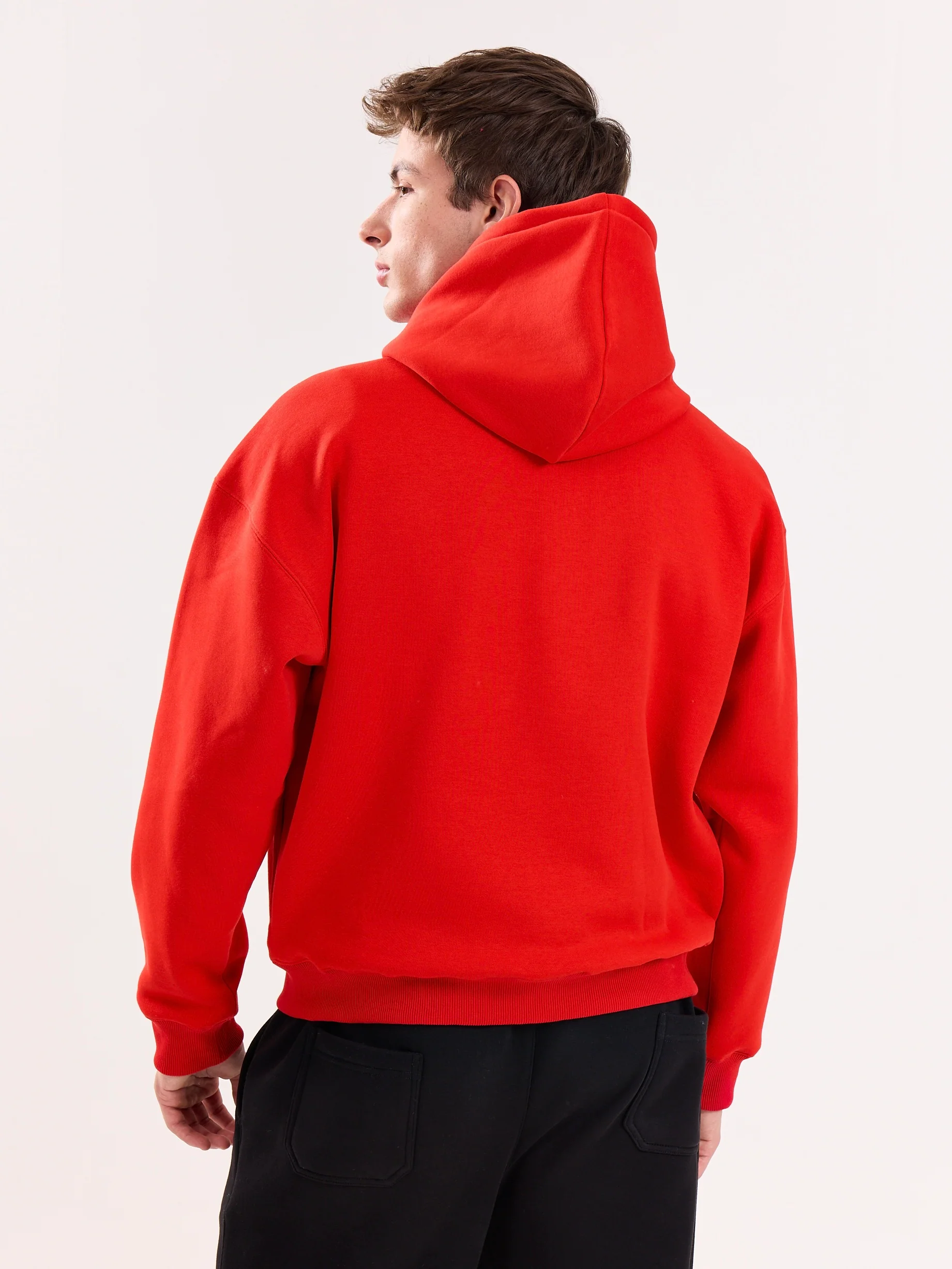 Red Cropped Fit Hoodie - Image 8