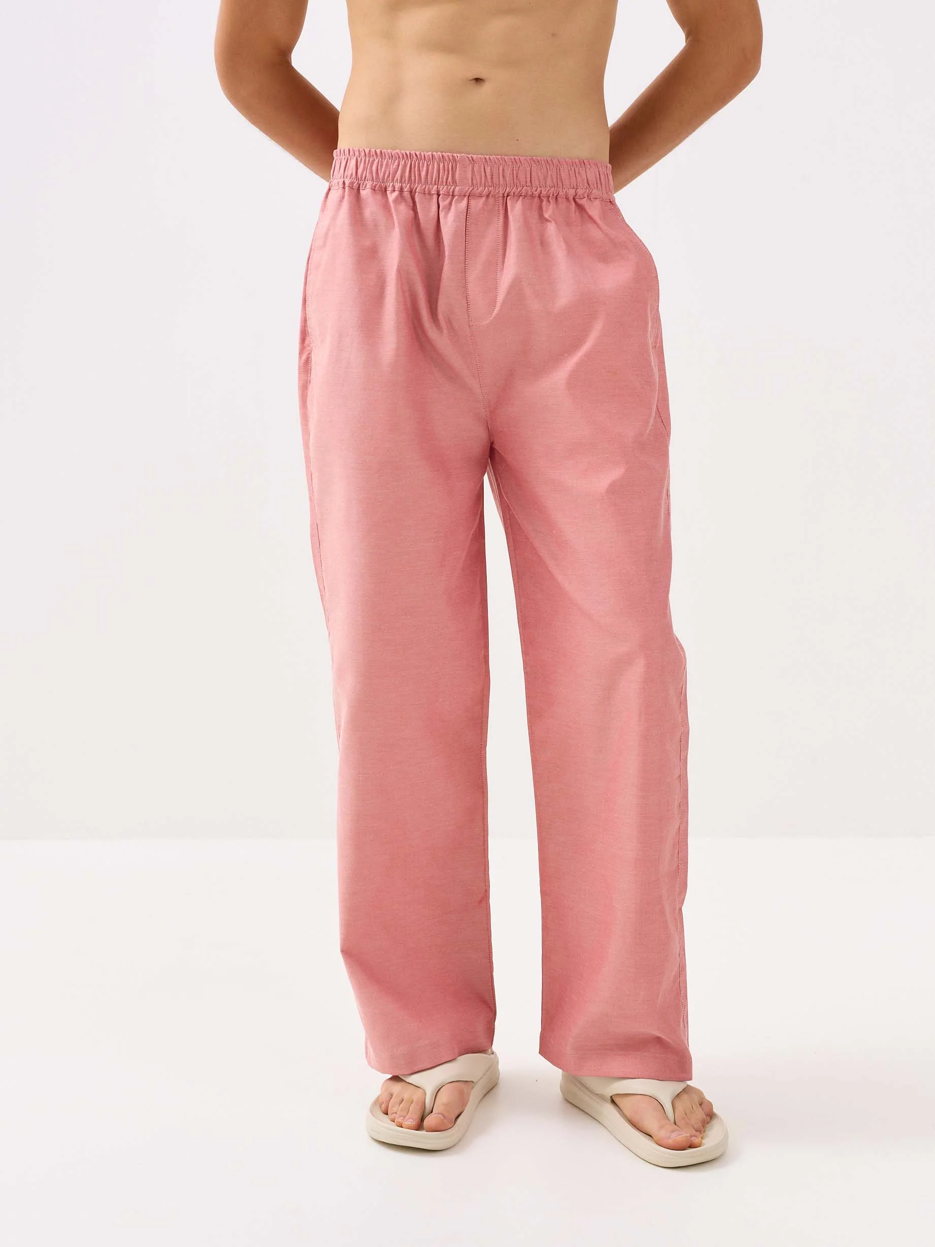 Red Oxford Pull-on Pants - Image 3
