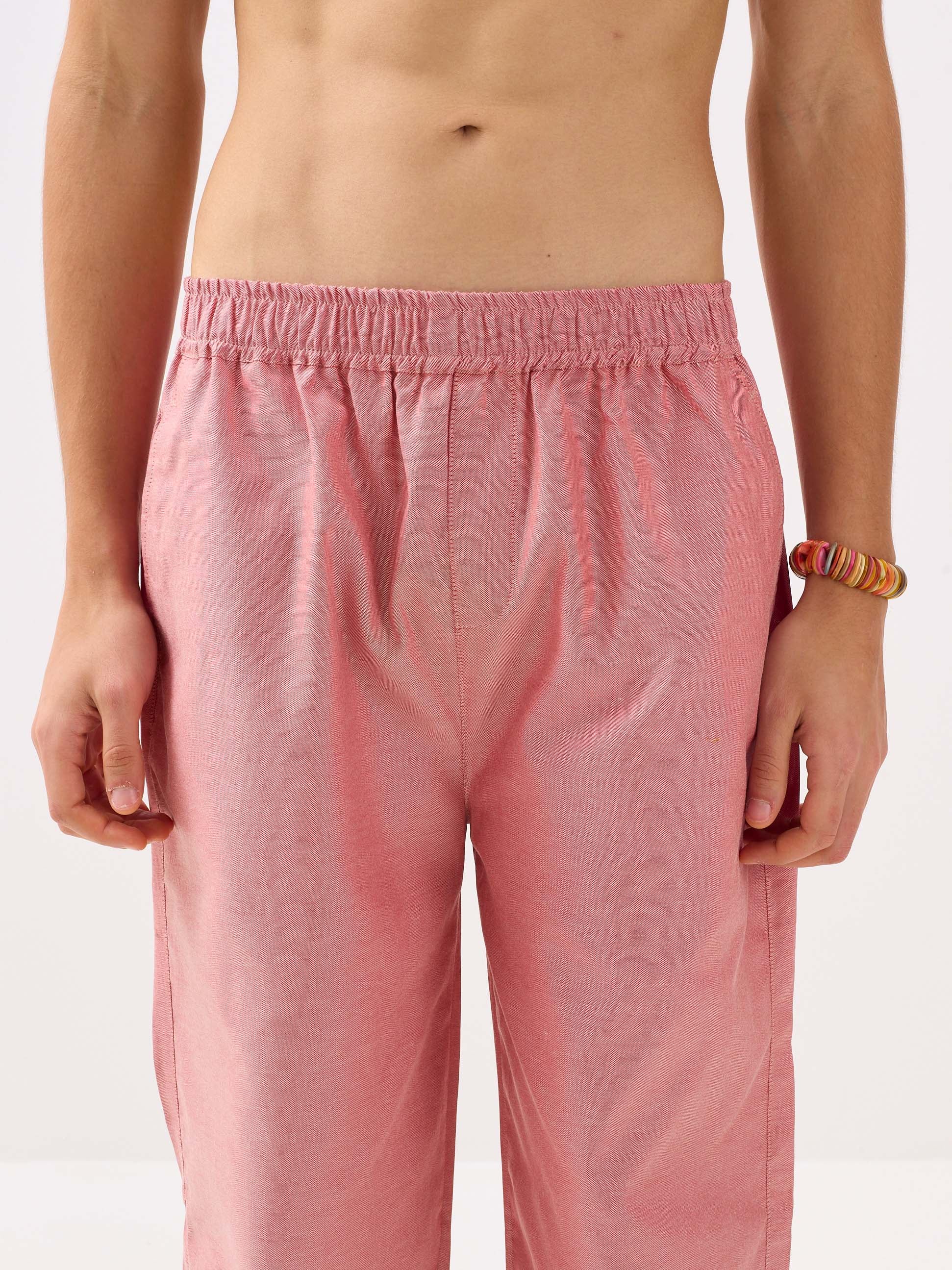 Red Oxford Pull-on Pants - Image 5