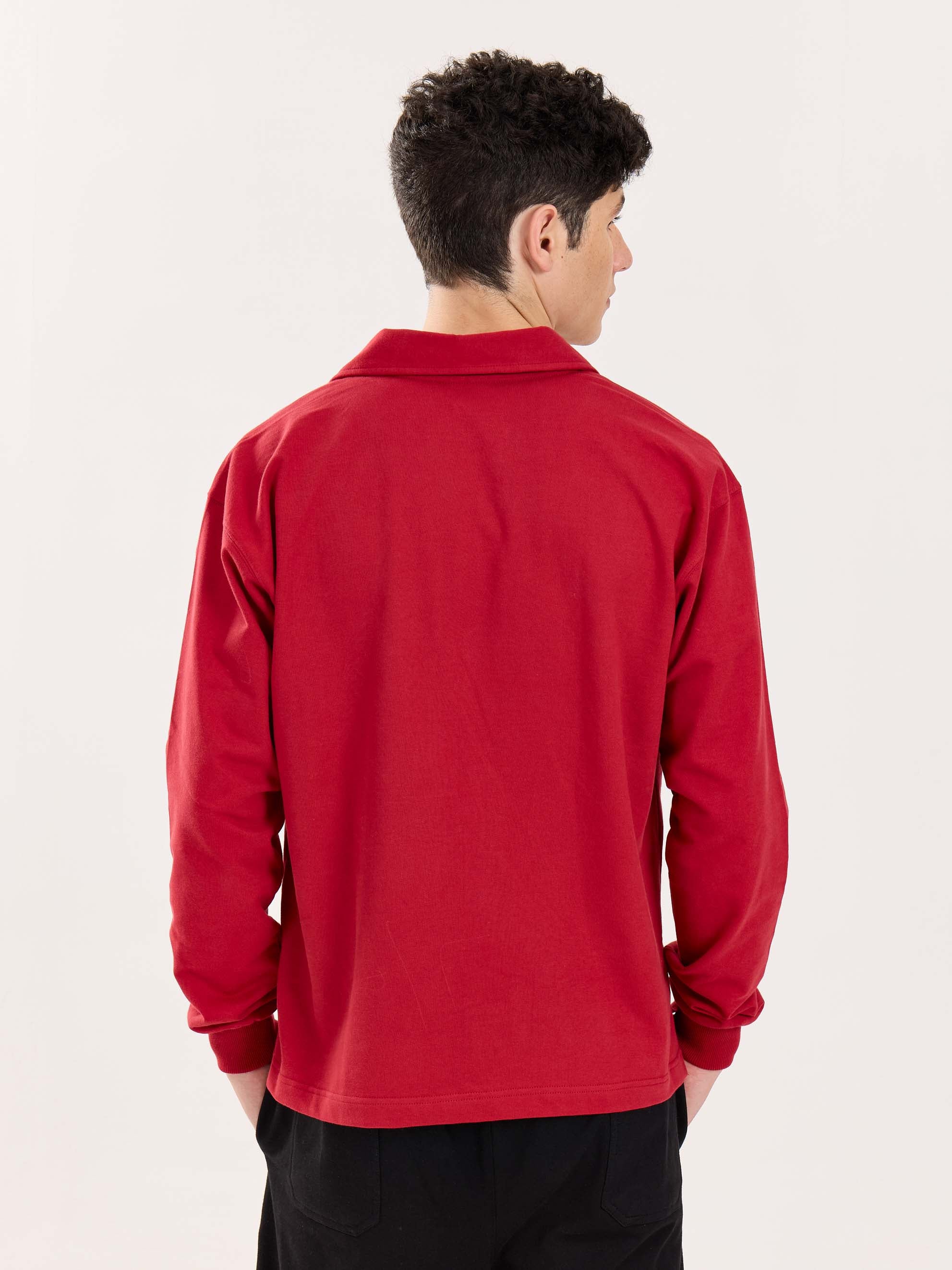 Red Terry Polo Tee - Image 8
