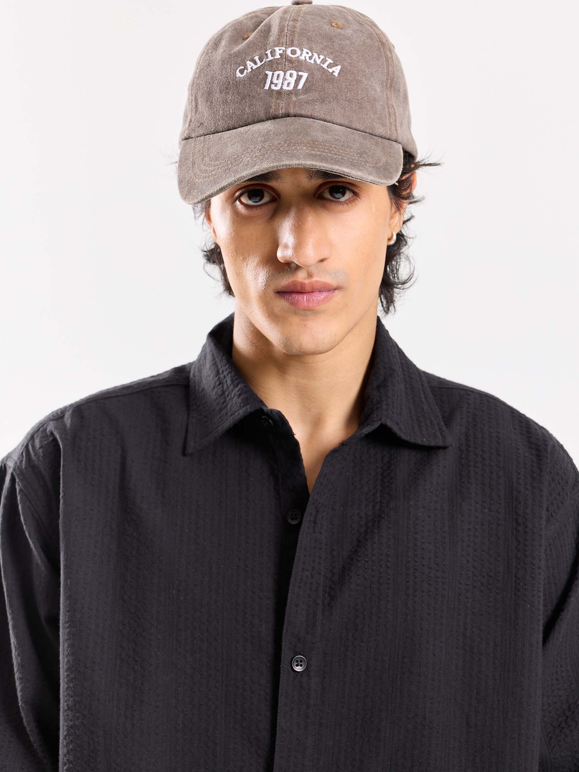 Relaxed Fit Black Textured Shirt - Image 3
