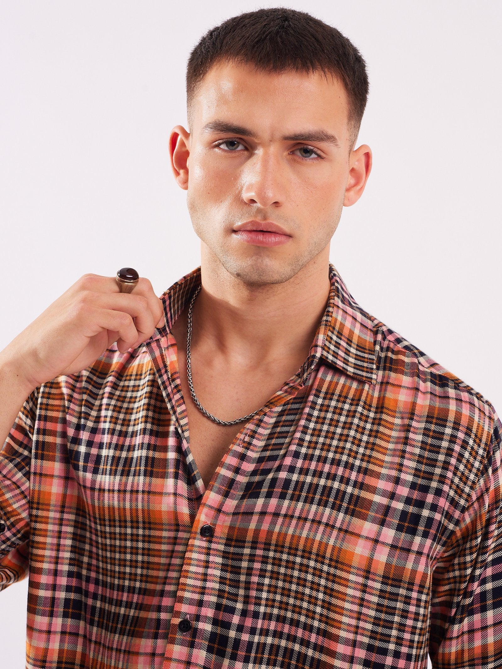 Relaxed Fit Checked Shirt - Image 4