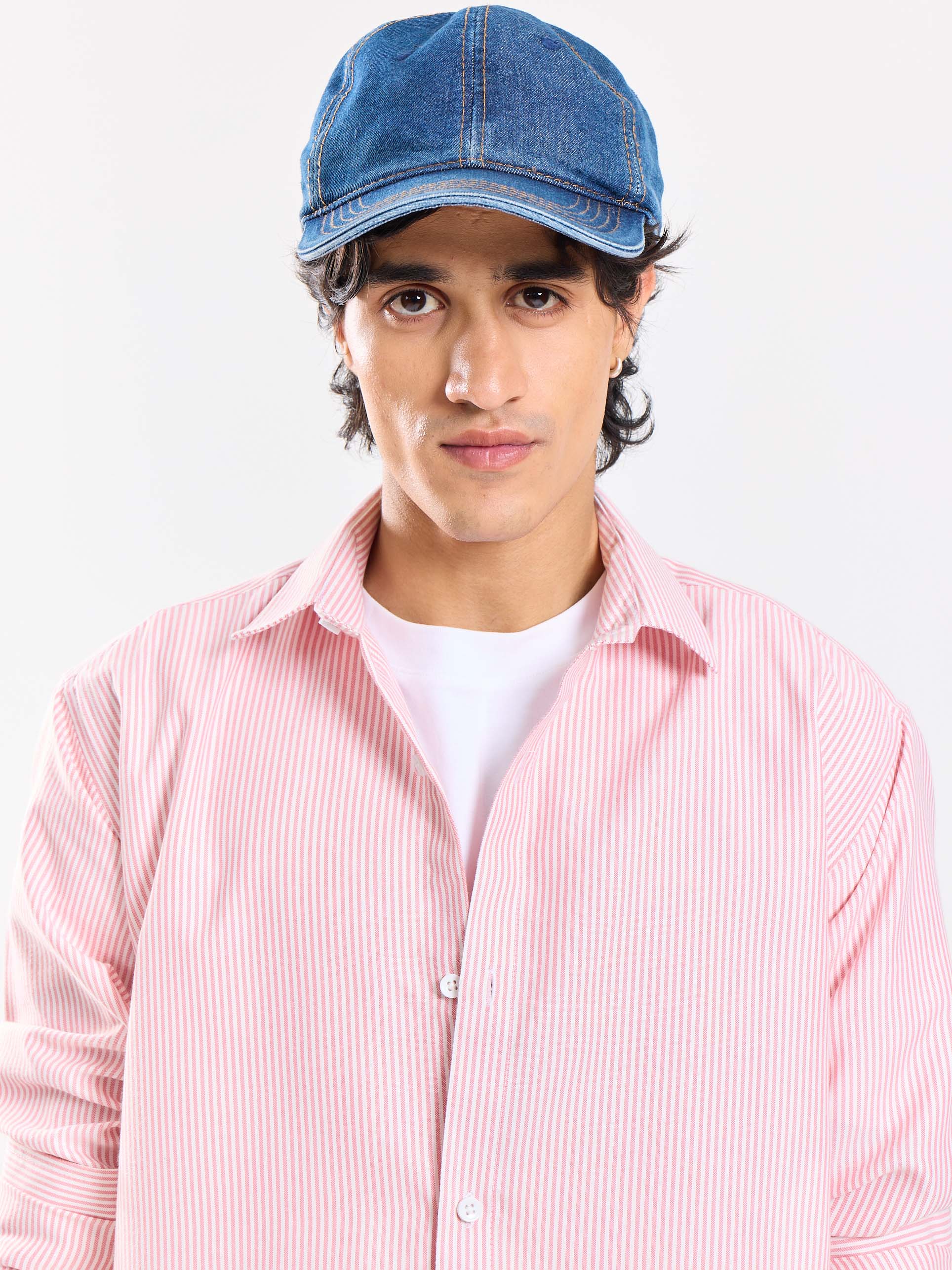 Relaxed Fit Pink Striped Shirt - Image 3