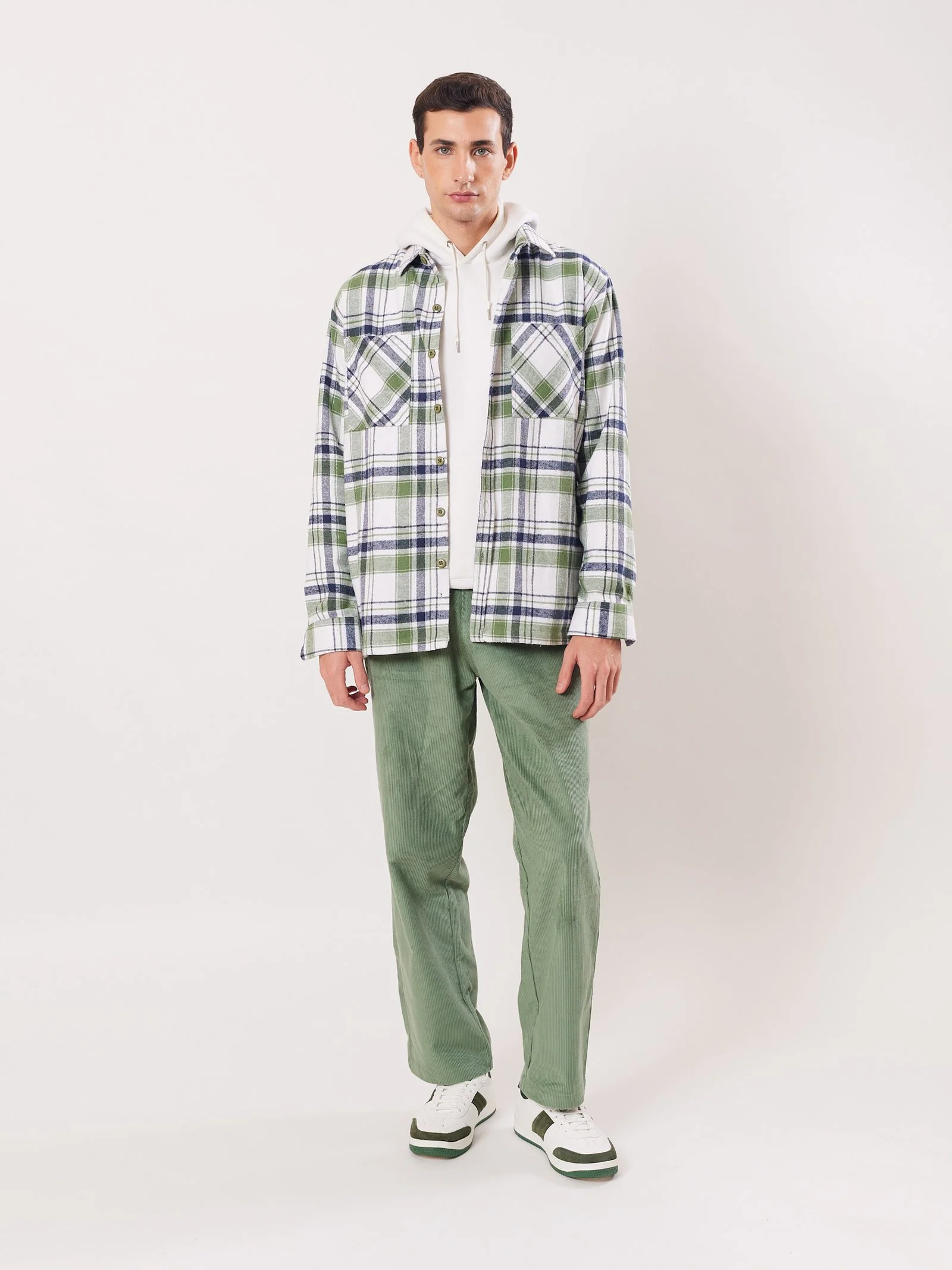 Relaxed Fit Plaid Shacket - Image 2