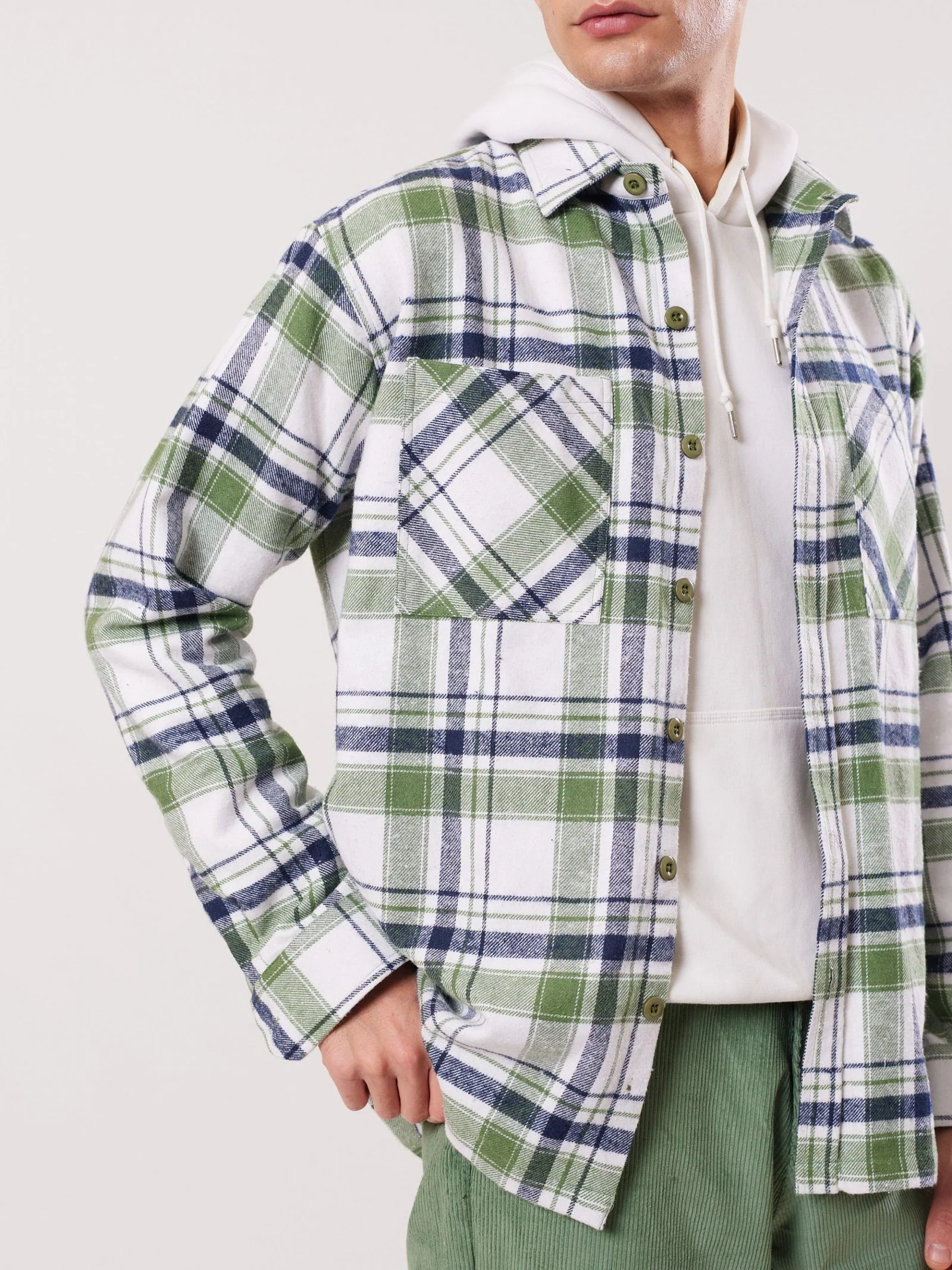 Relaxed Fit Plaid Shacket - Image 4