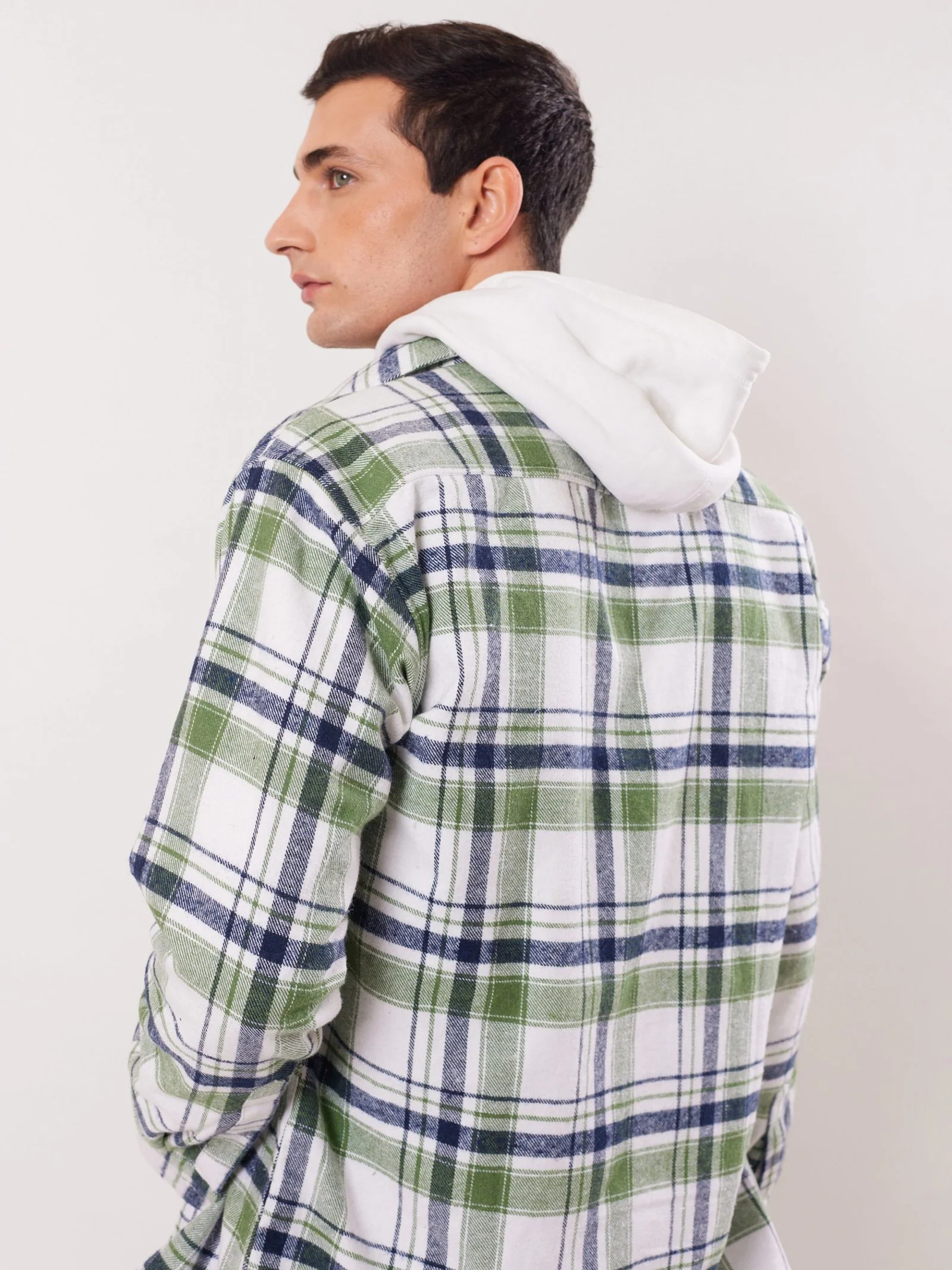 Relaxed Fit Plaid Shacket - Image 6