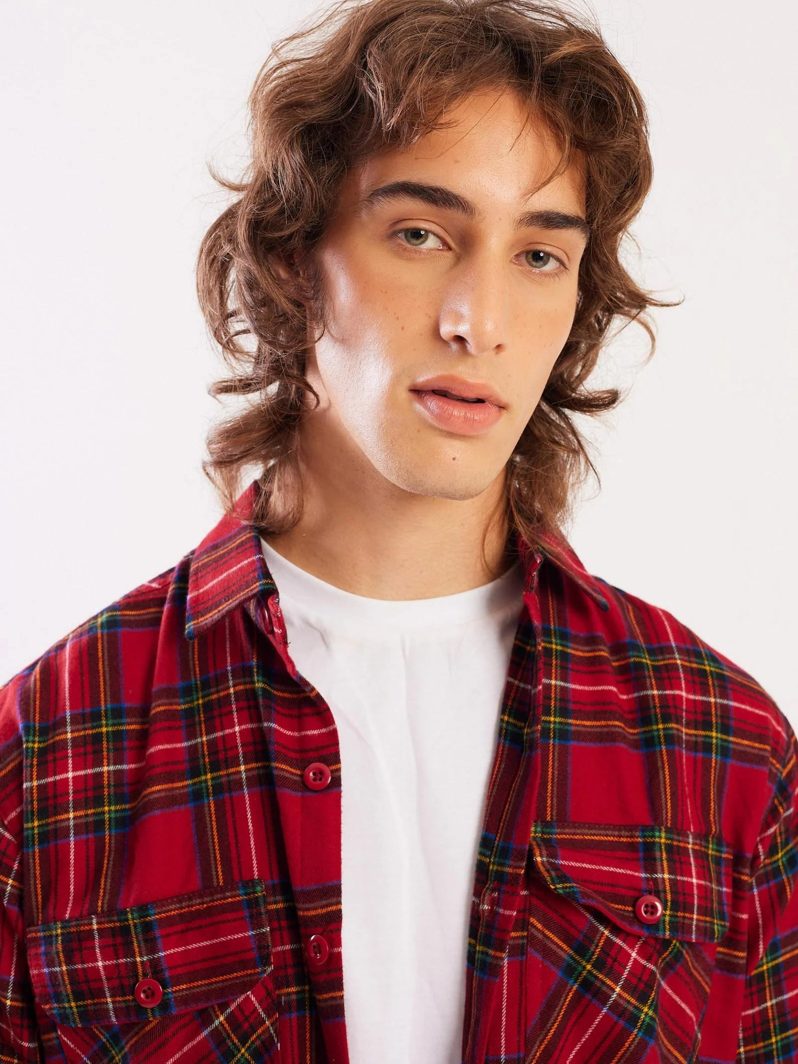 Relaxed Fit Plaid Shacket - Image 3