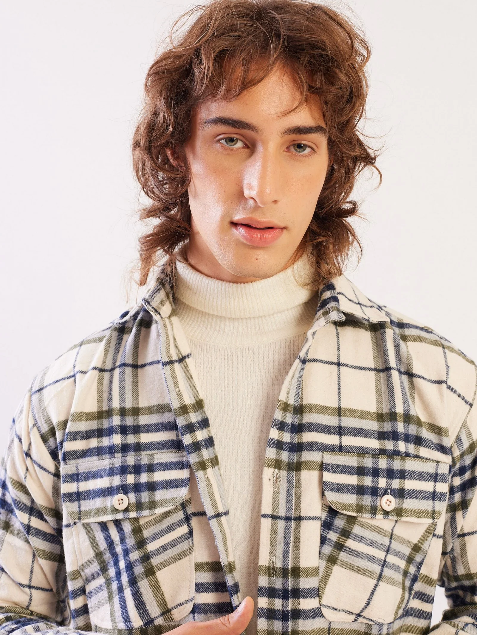 Relaxed Fit Plaid Shacket - Image 3