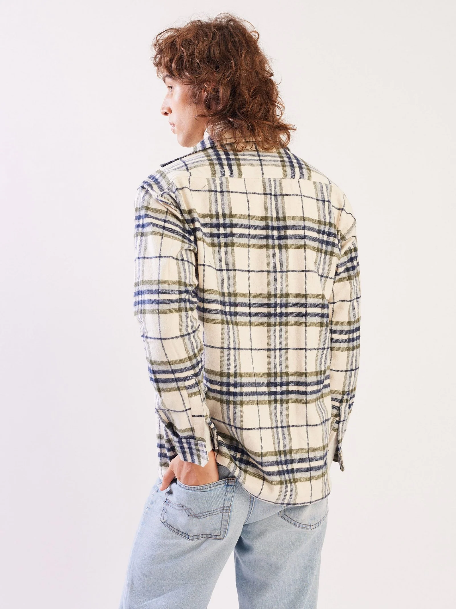 Relaxed Fit Plaid Shacket - Image 6