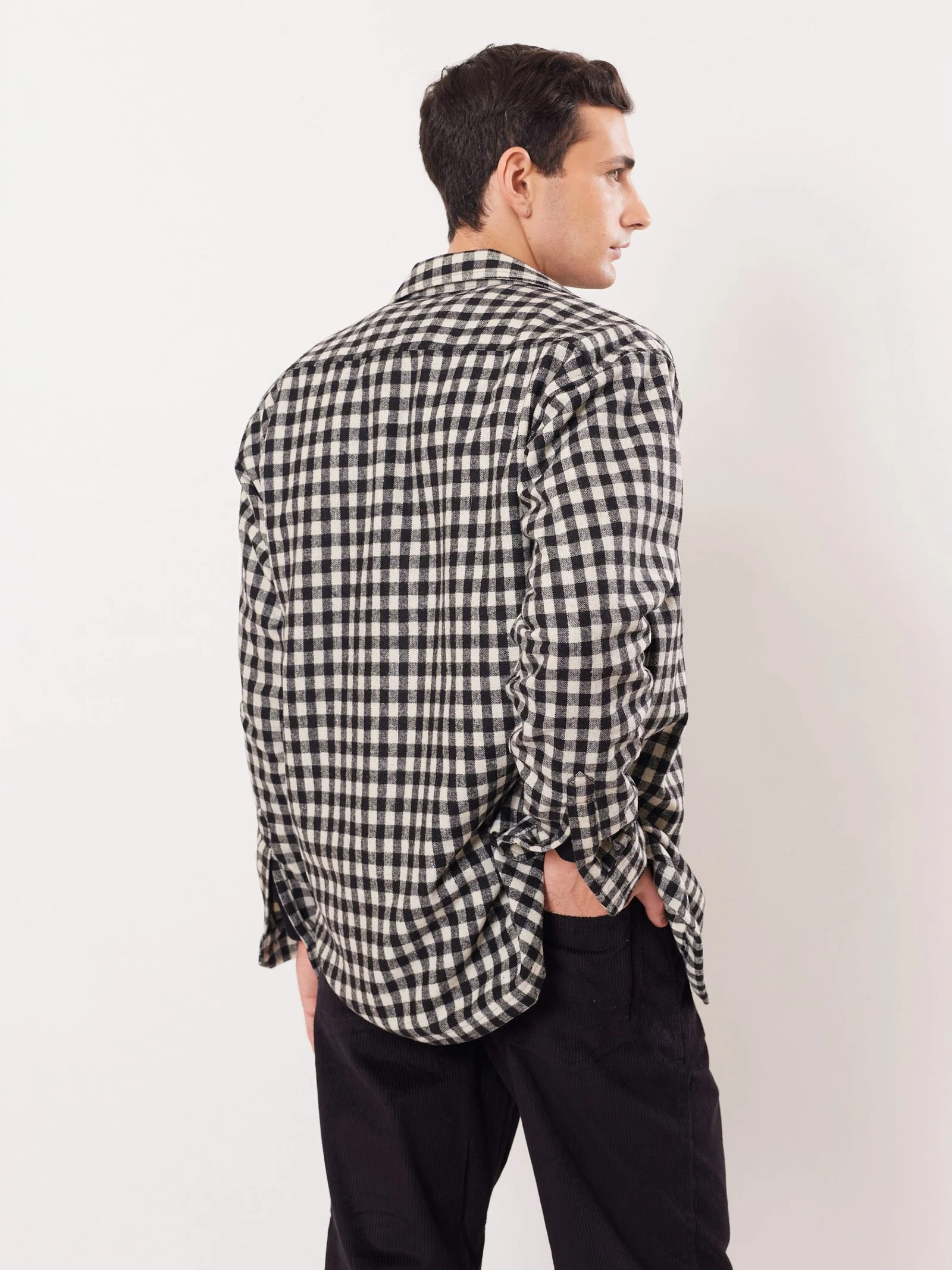 Relaxed Fit Plaid Shacket - Image 6