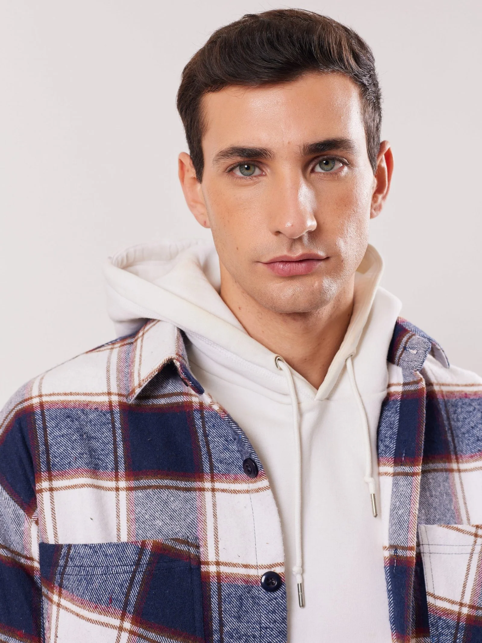 Relaxed Fit Plaid Shacket - Image 3
