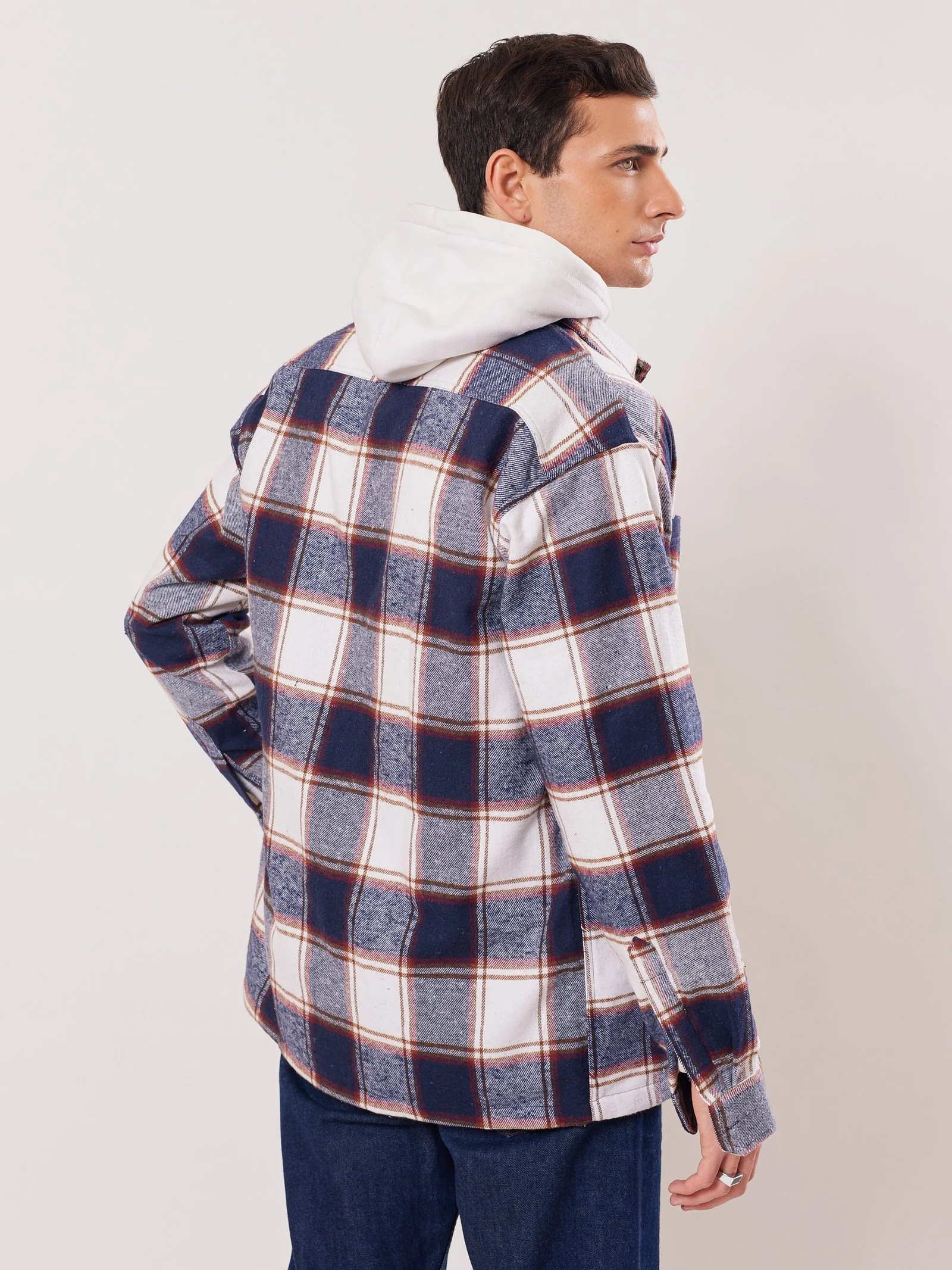 Relaxed Fit Plaid Shacket - Image 6