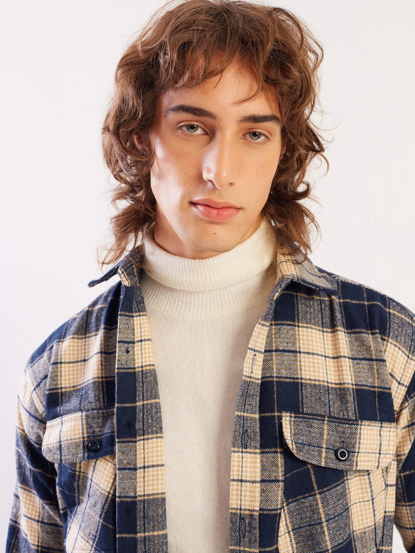 Relaxed Fit Plaid Shacket - Image 3
