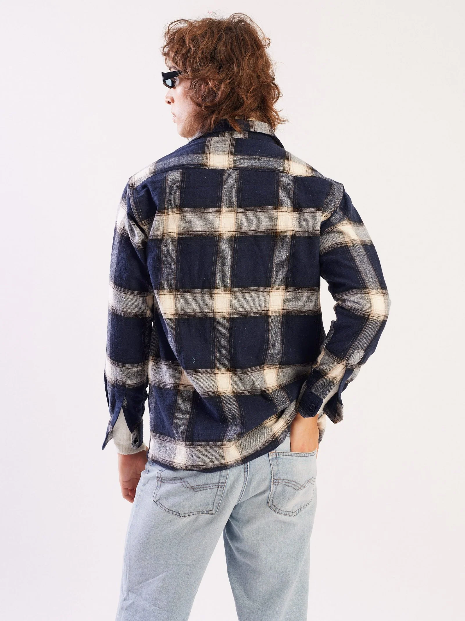 Relaxed Fit Plaid Shacket - Image 6