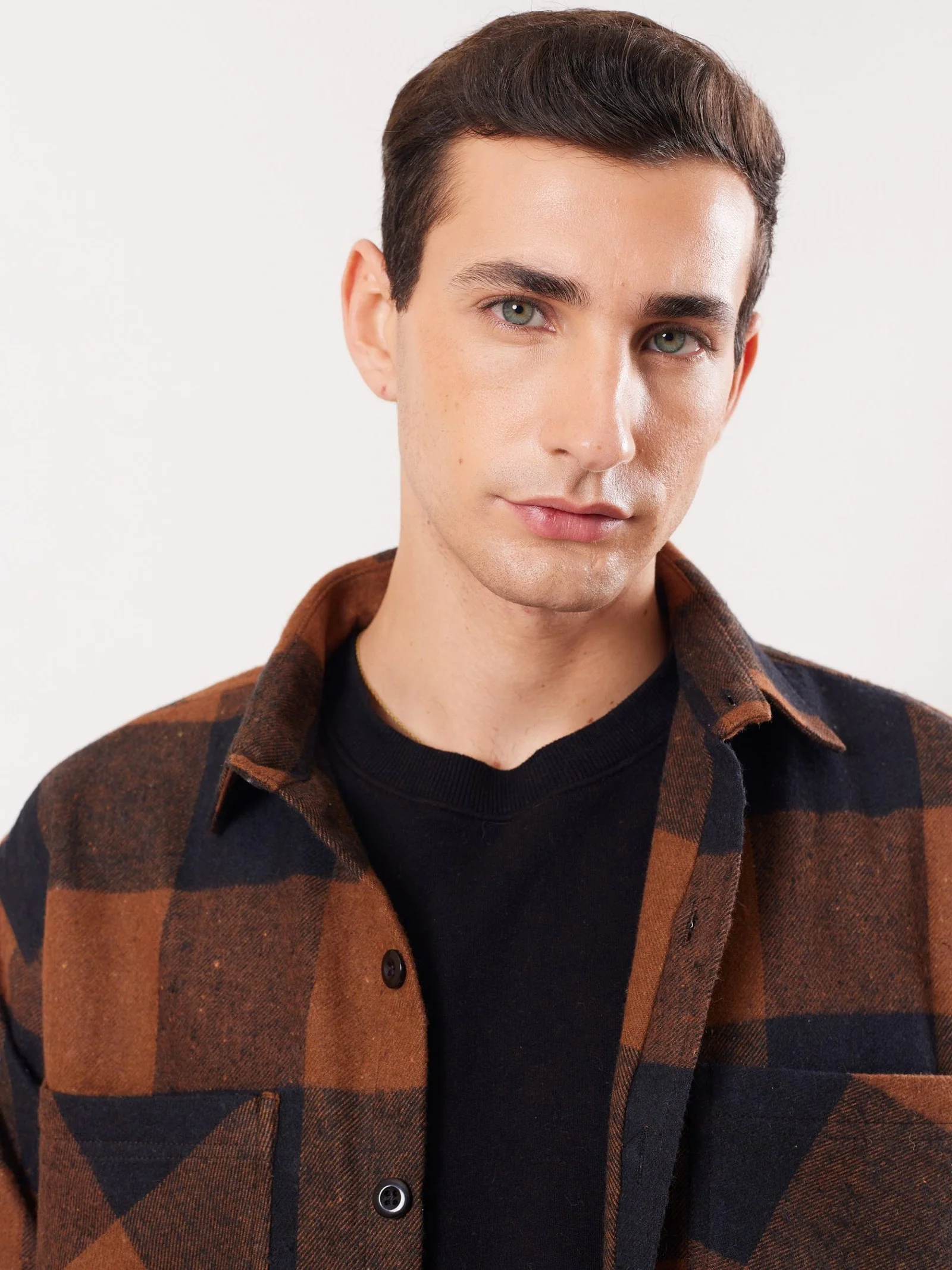 Relaxed Fit Plaid Shacket - Image 3