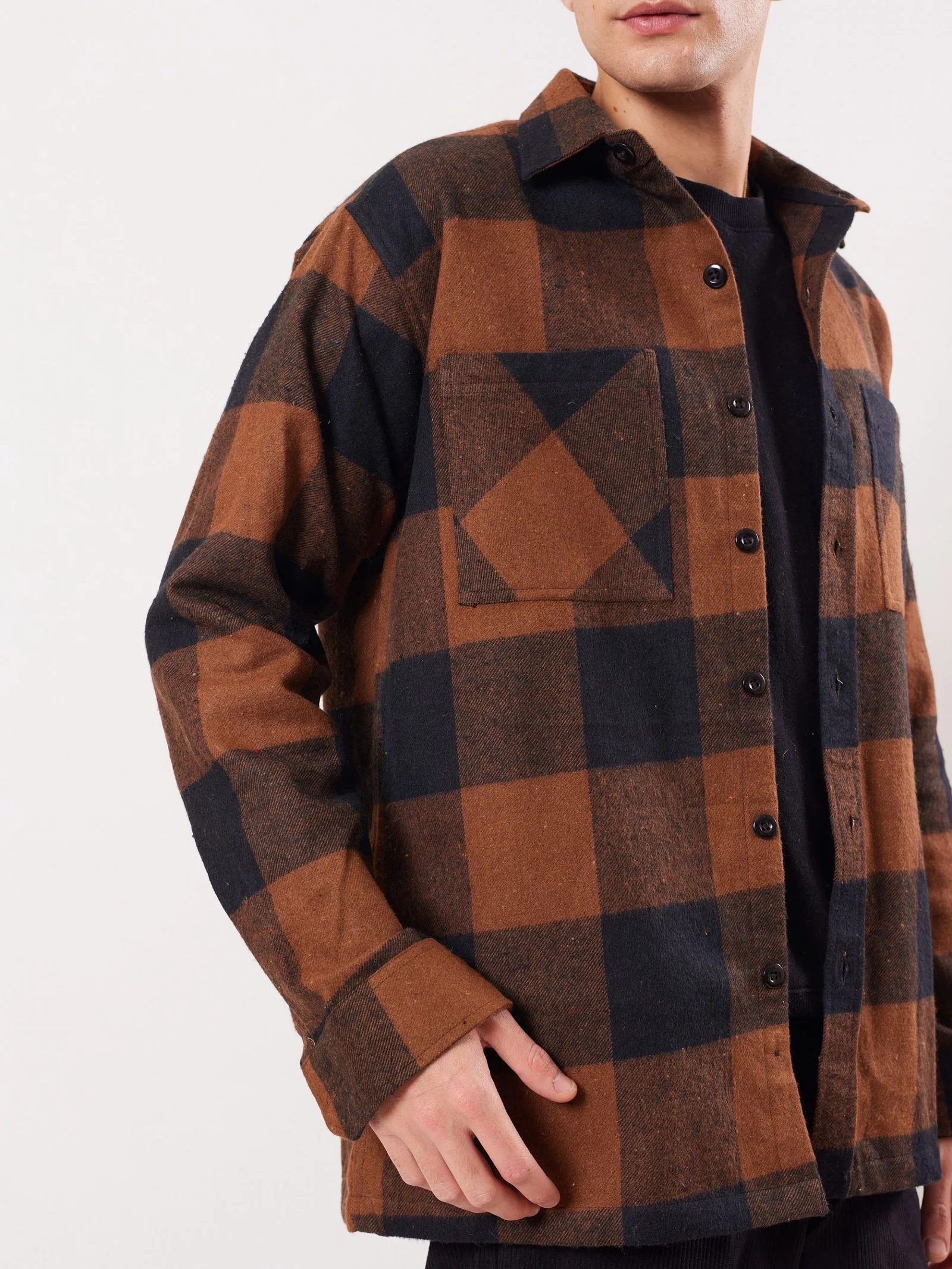 Relaxed Fit Plaid Shacket - Image 4