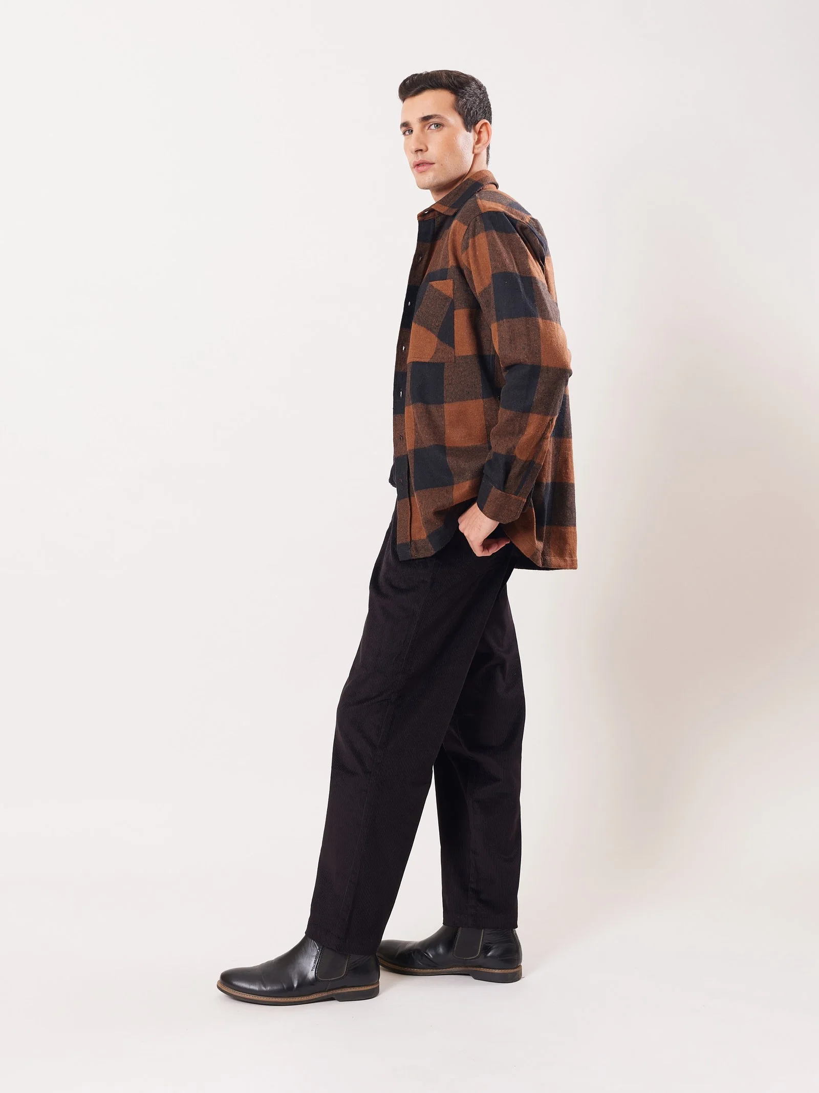 Relaxed Fit Plaid Shacket - Image 5