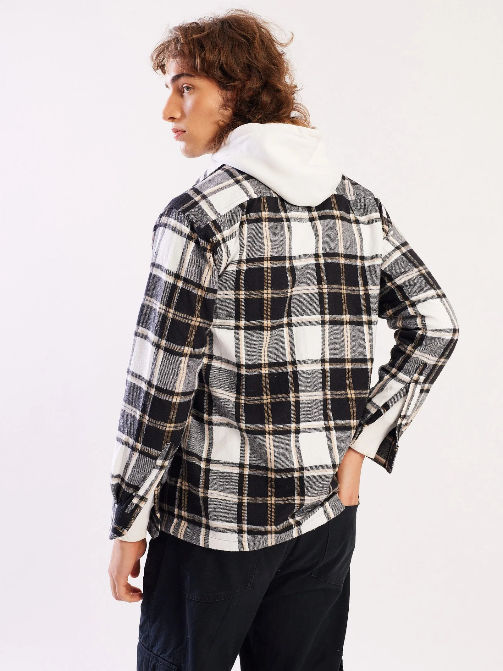 Relaxed Fit Plaid Shacket - Image 6
