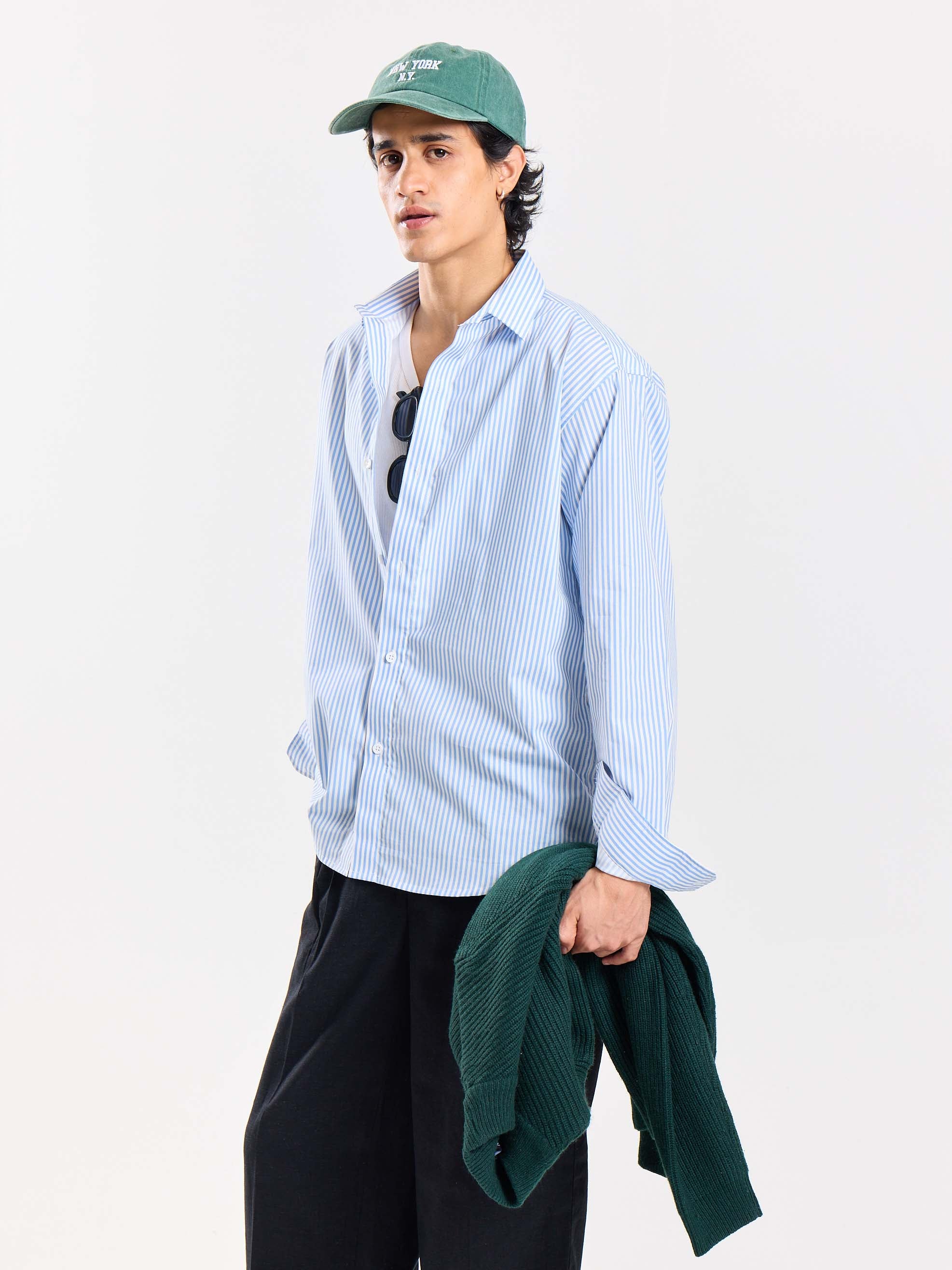 Relaxed Fit Poplin Striped Shirt - Image 5