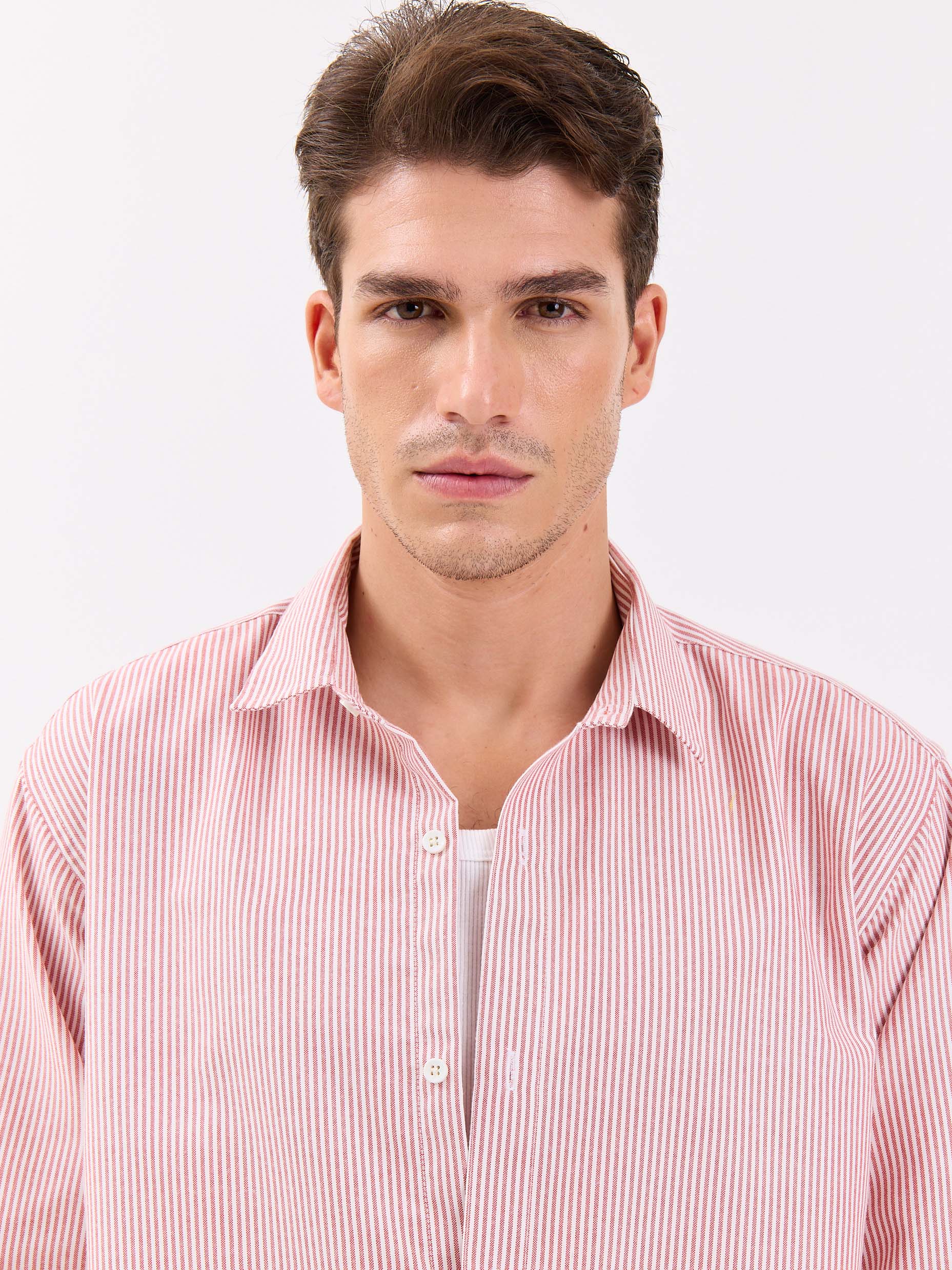 Relaxed Fit Red Striped Shirt - Image 6