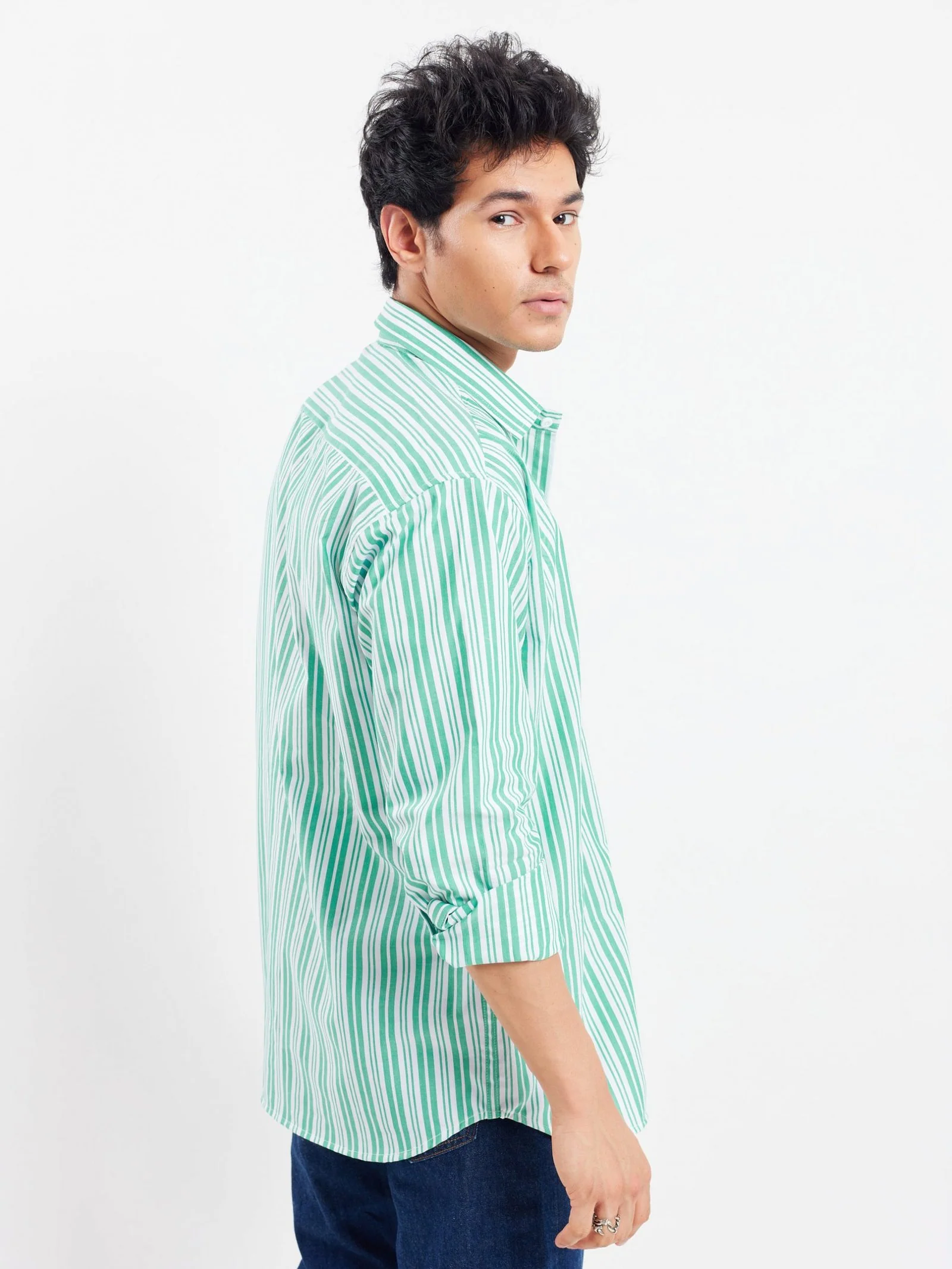 Relaxed Fit Striped Shirt - Image 4