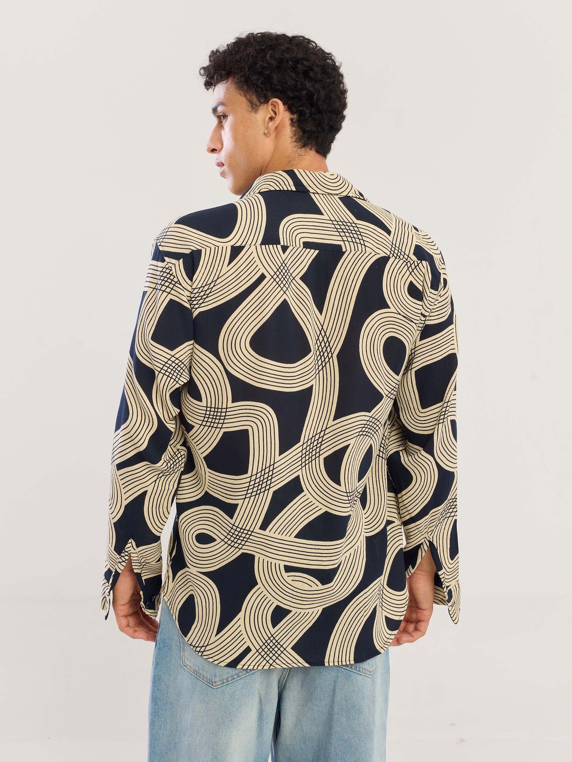 Retro Ripples Wrinkled Shirt - Image 8